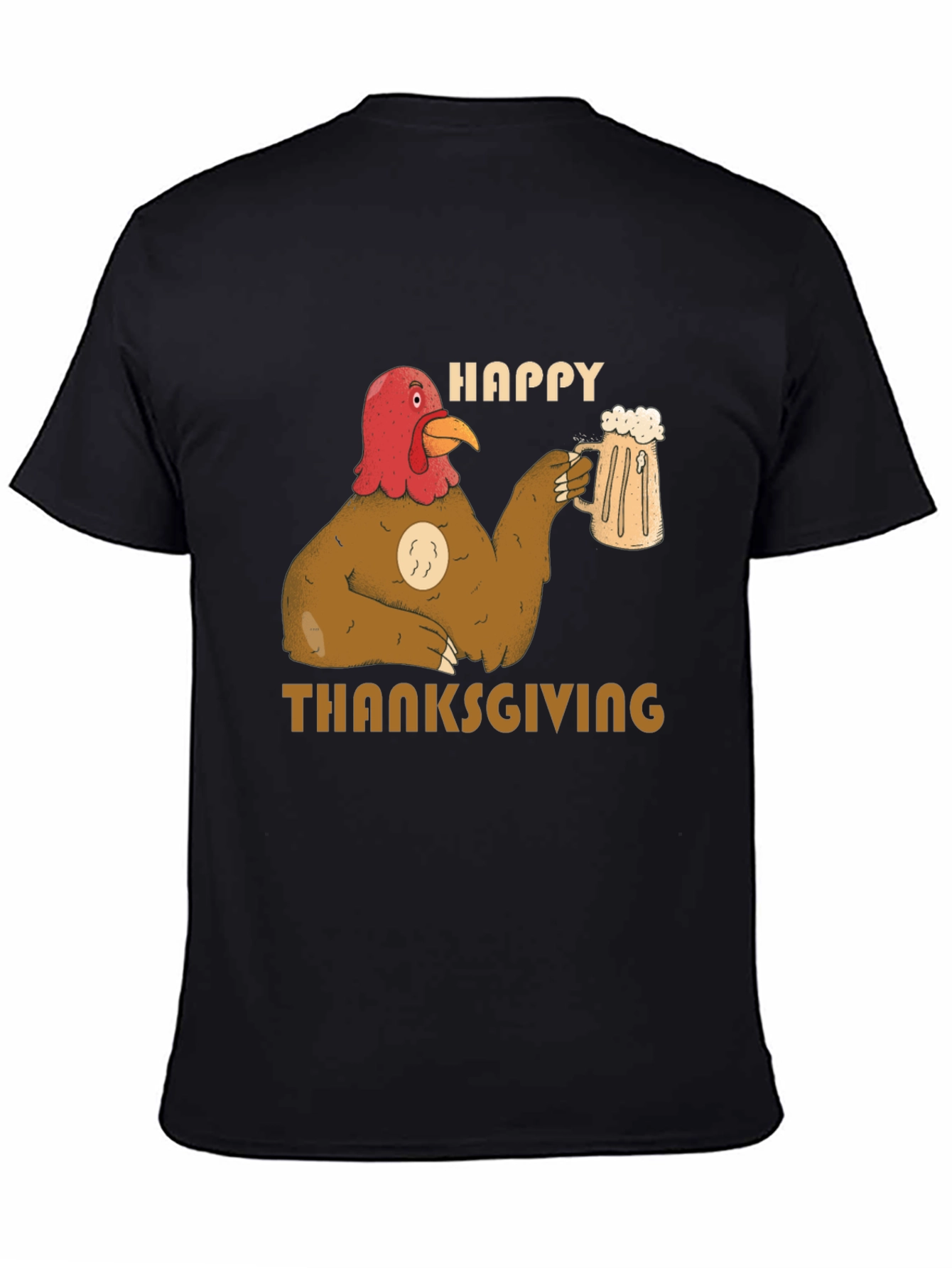 Happy Thanksgiving Turkey Beer T-Shirt