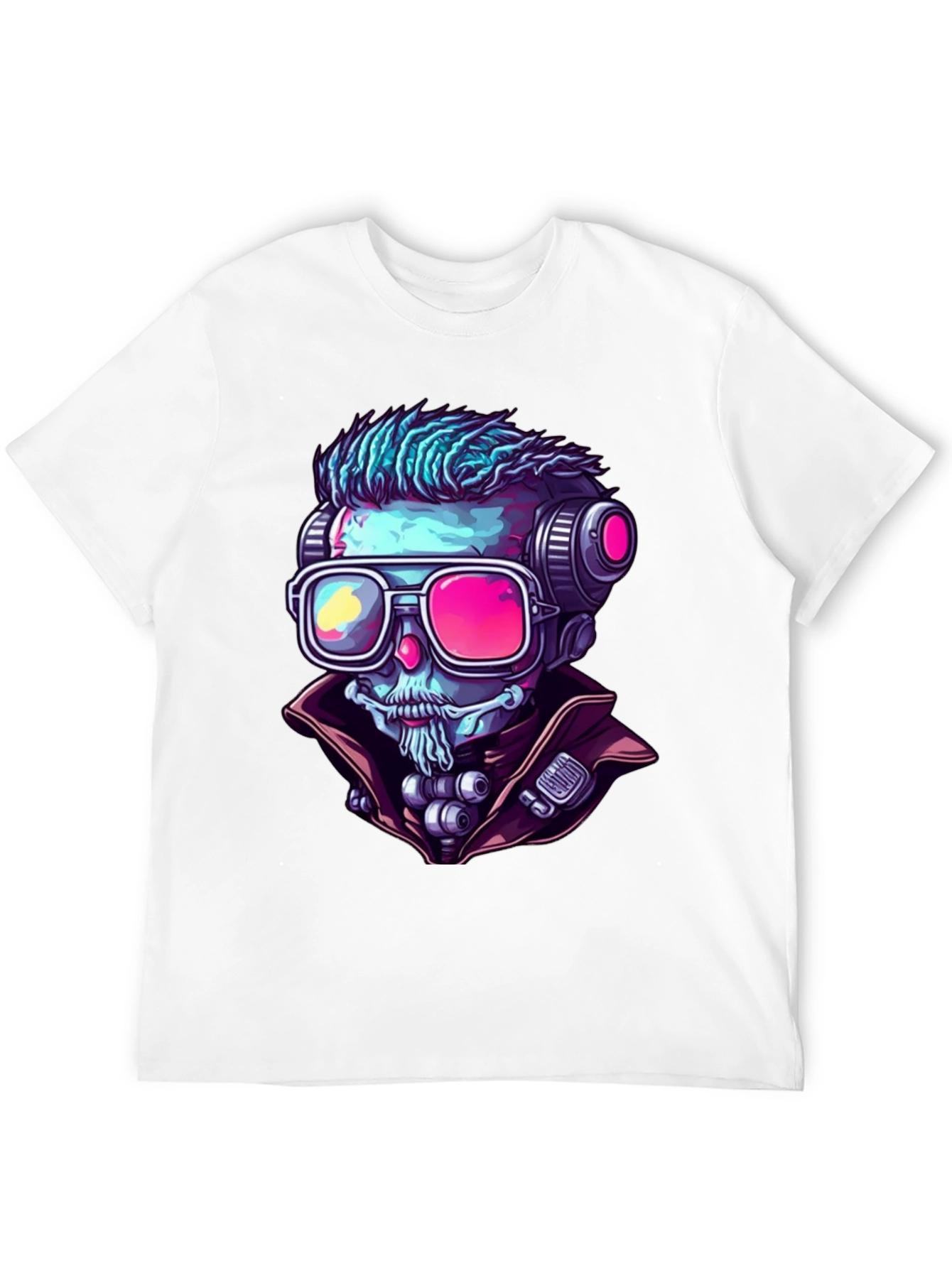 Cyberpunk Skeleton Graphic Tee - Unique Design