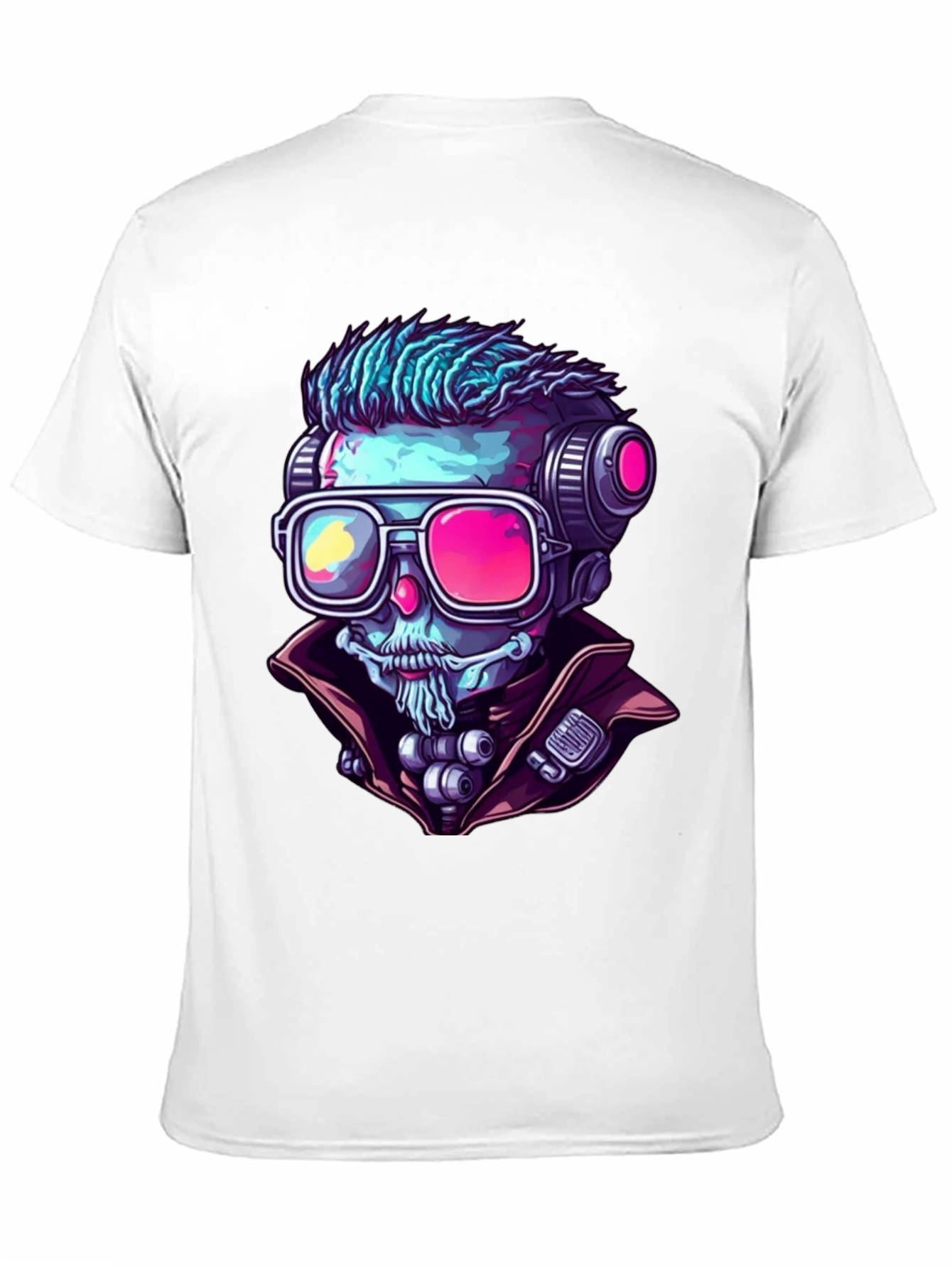 Cyberpunk Skeleton Graphic Tee - Unique Design