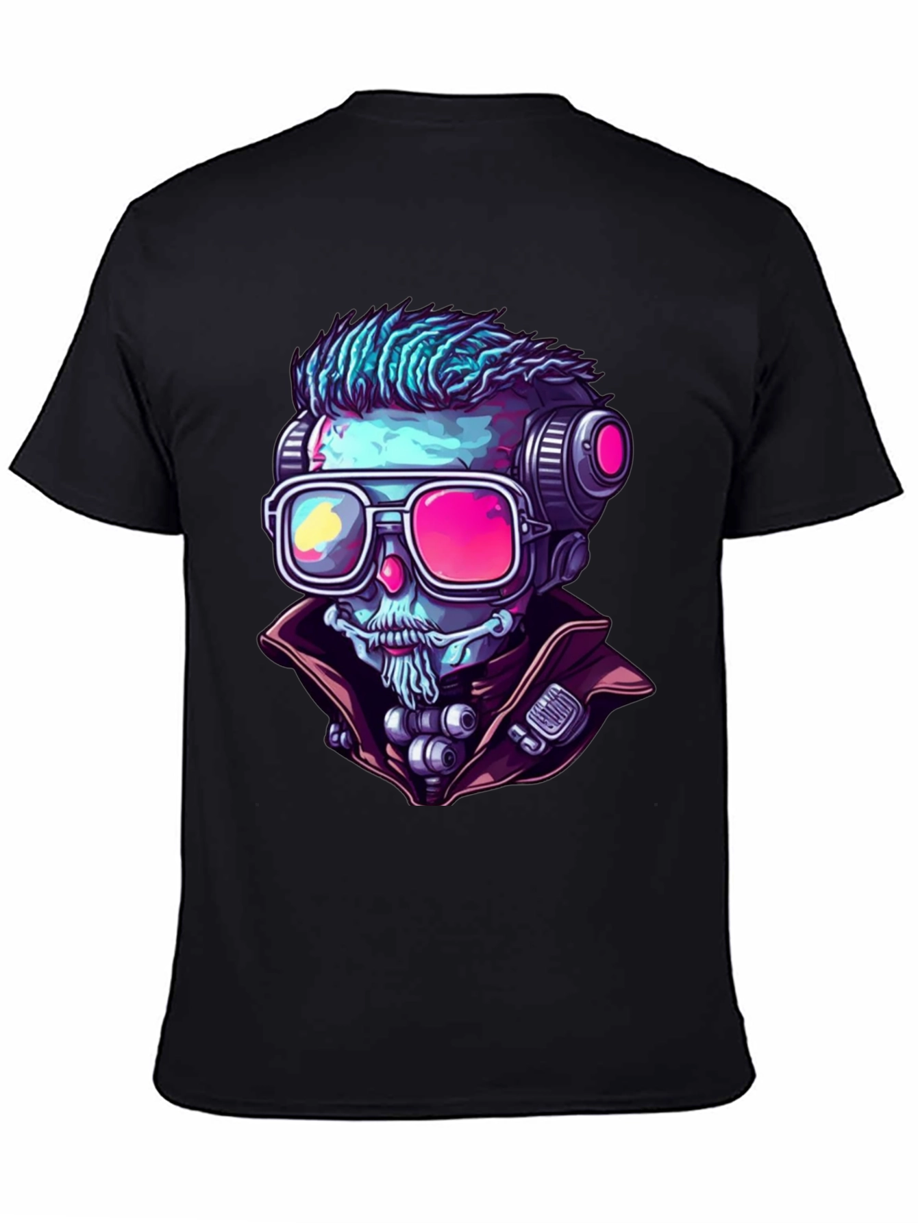 Cyberpunk Skeleton Graphic Tee - Unique Design
