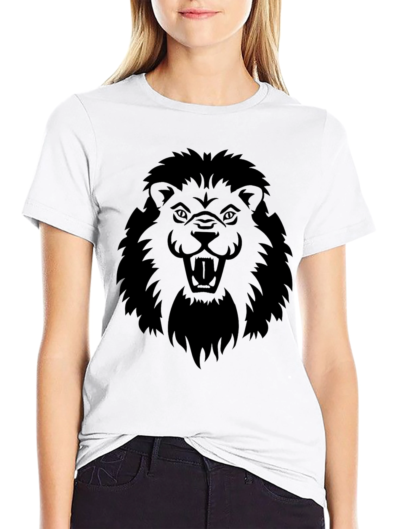 Black Lion Graphic Tee - Fierce & Bold Design