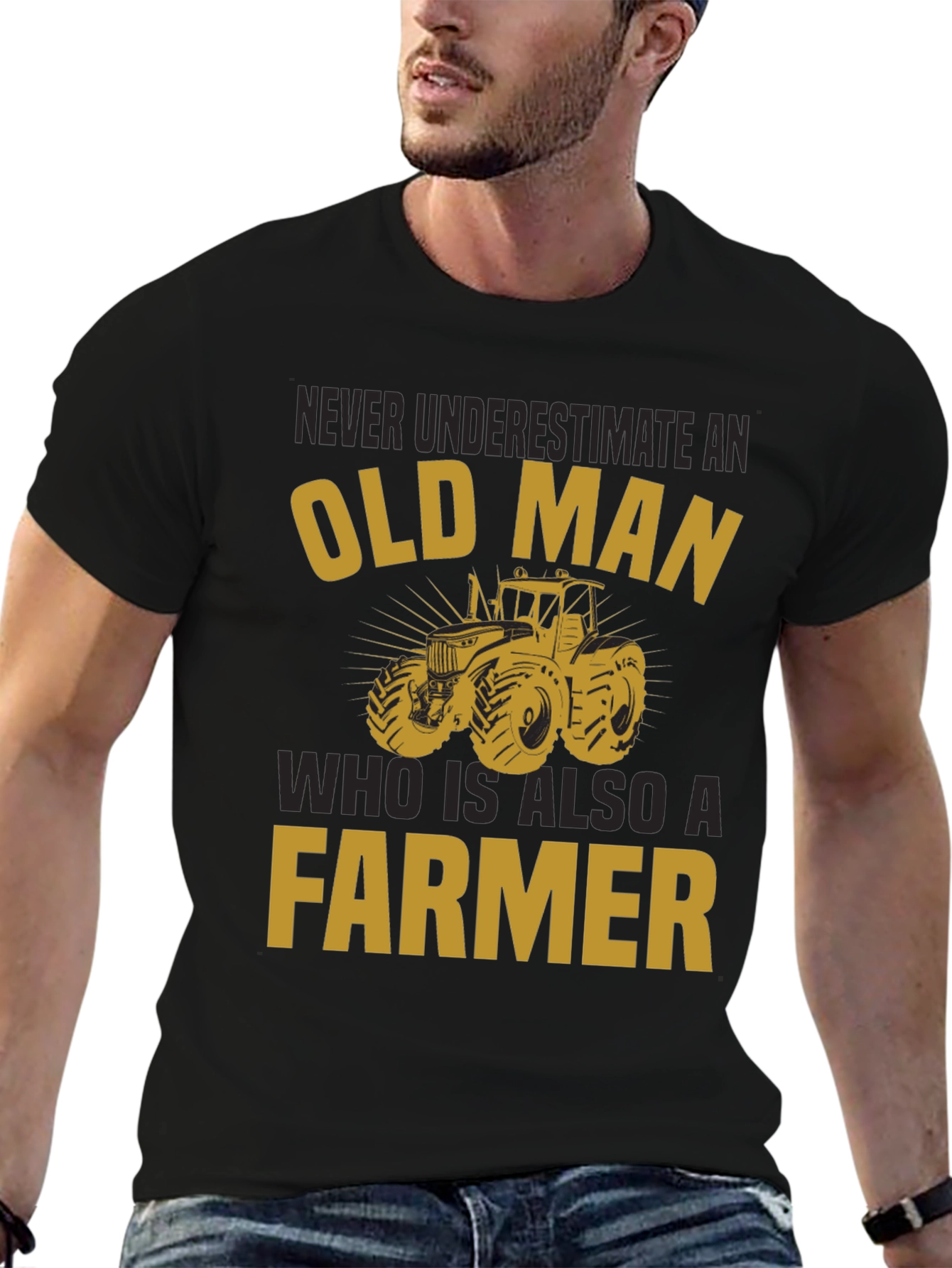 Old Man Farmer T-Shirt