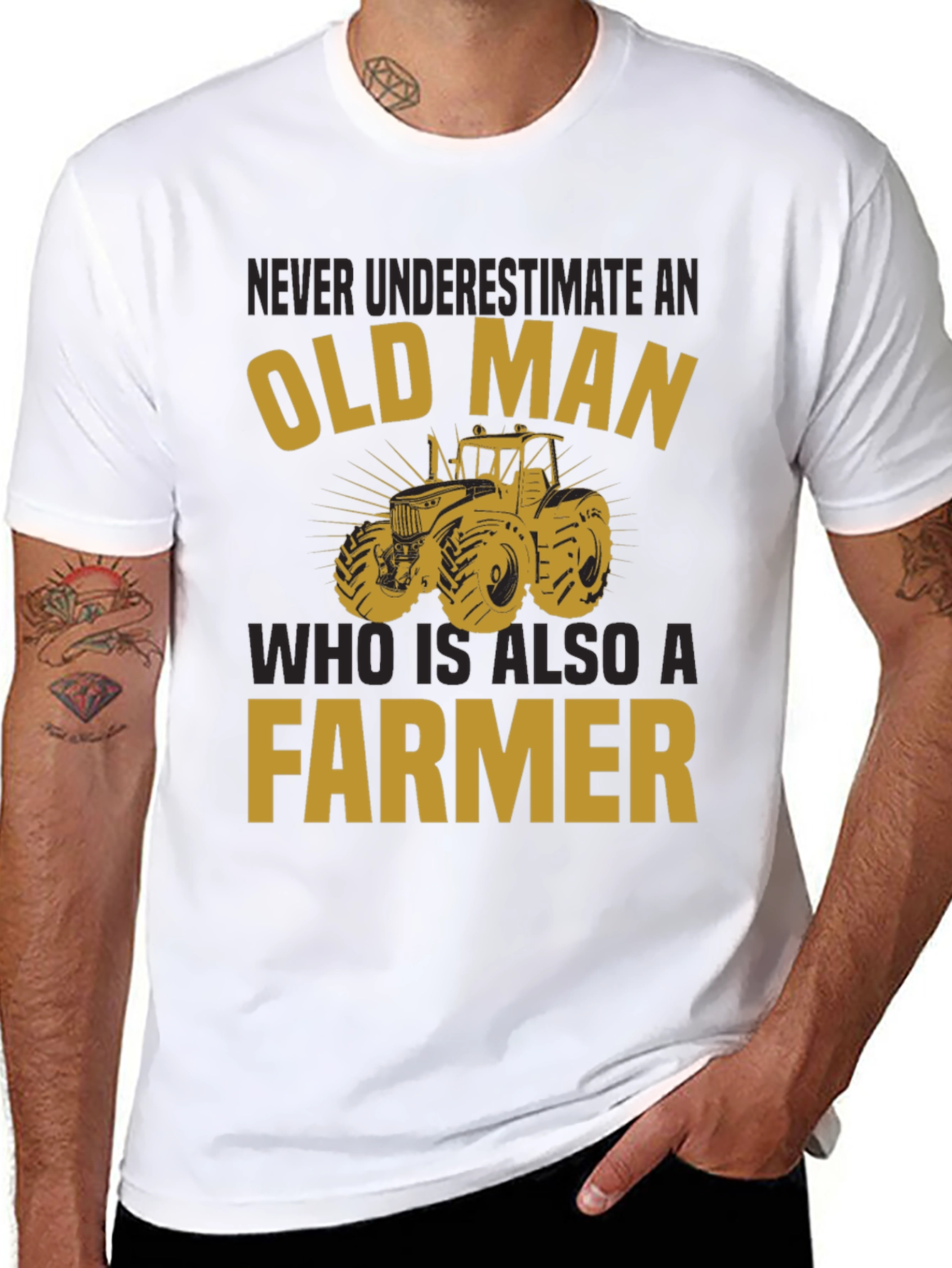Old Man Farmer T-Shirt