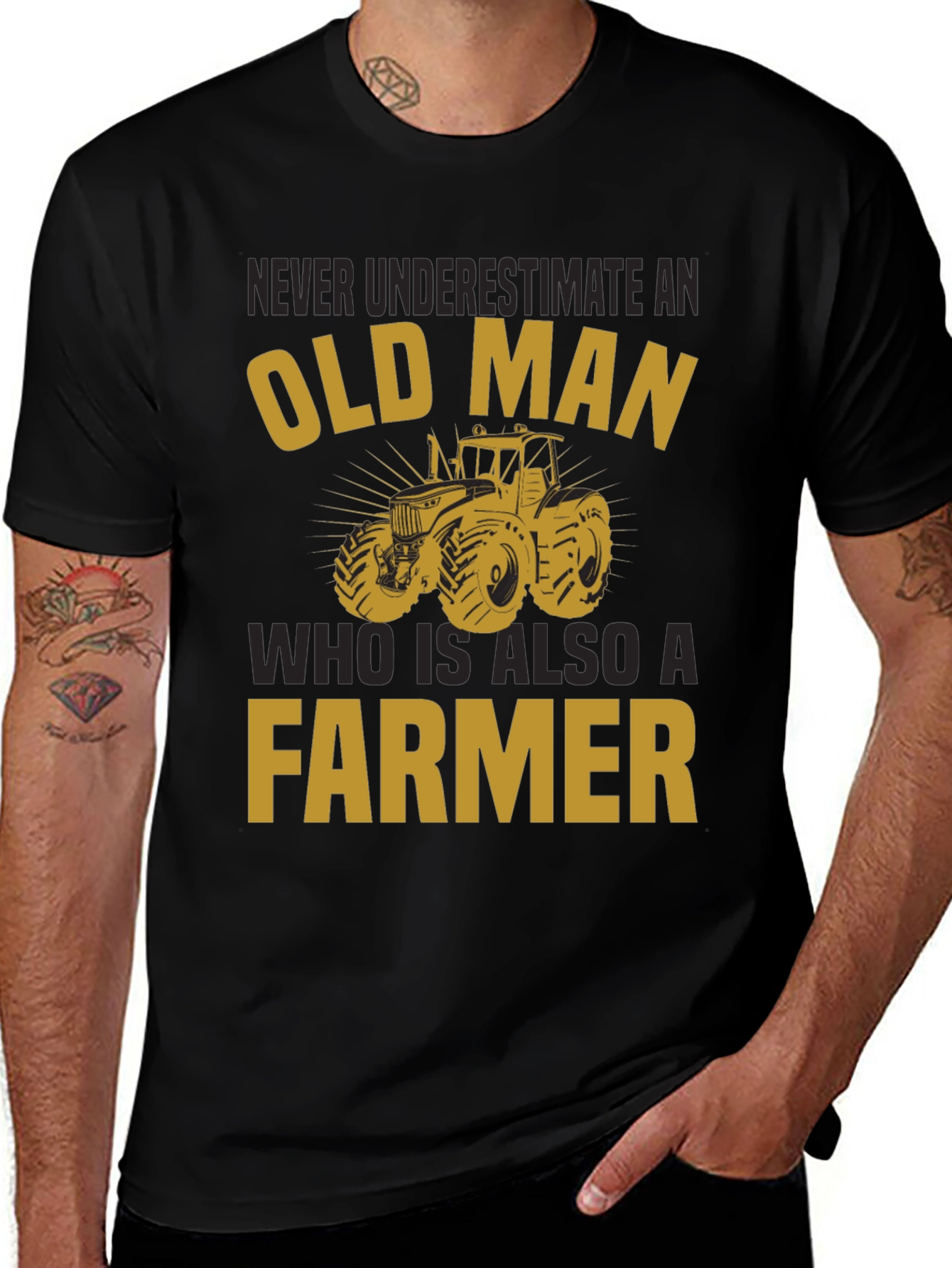 Old Man Farmer T-Shirt