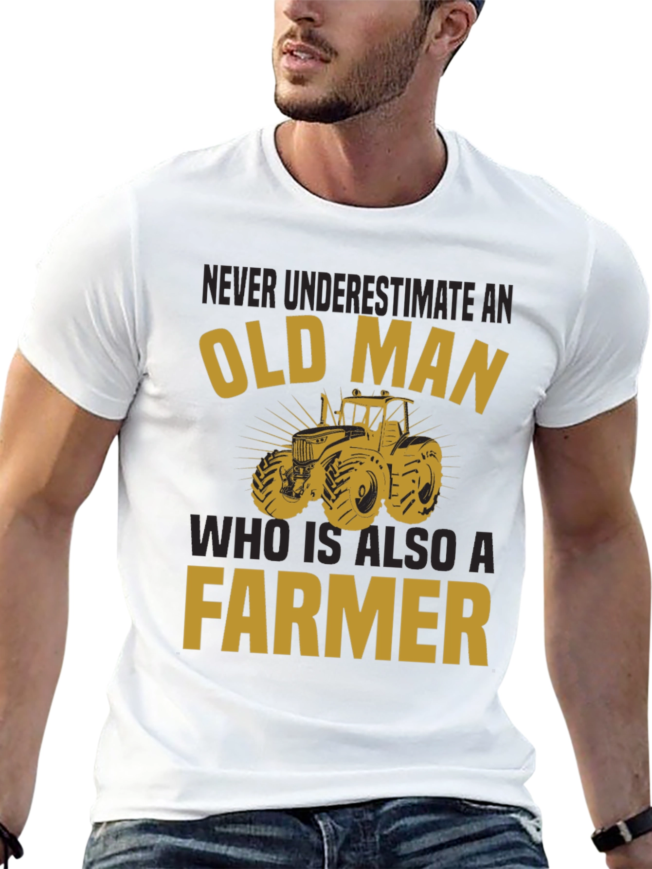 Old Man Farmer T-Shirt