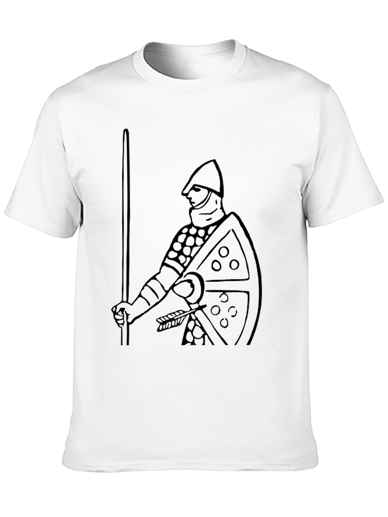 Knight Graphic T-Shirt - Black Cotton Tee