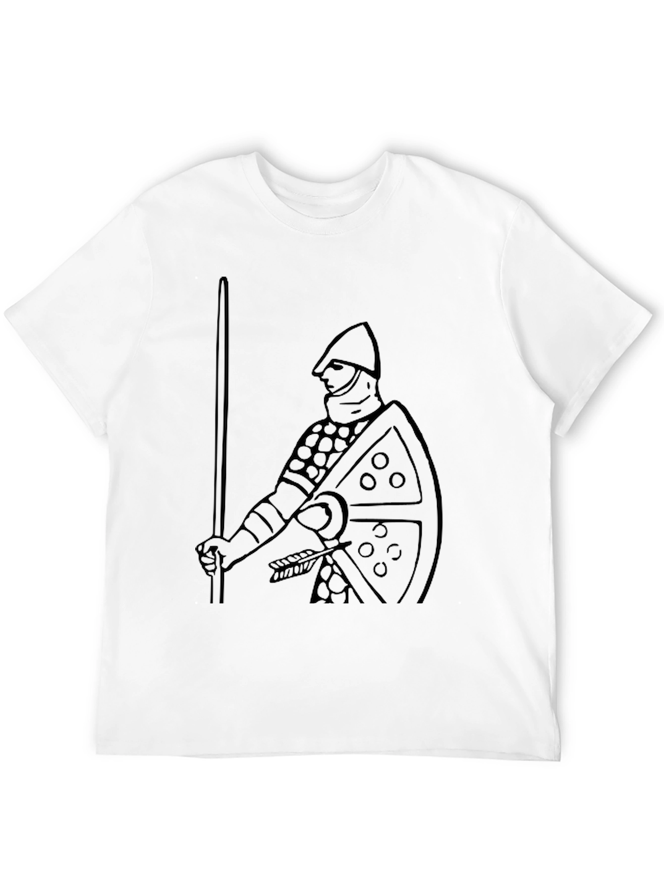 Knight Graphic T-Shirt - Black Cotton Tee