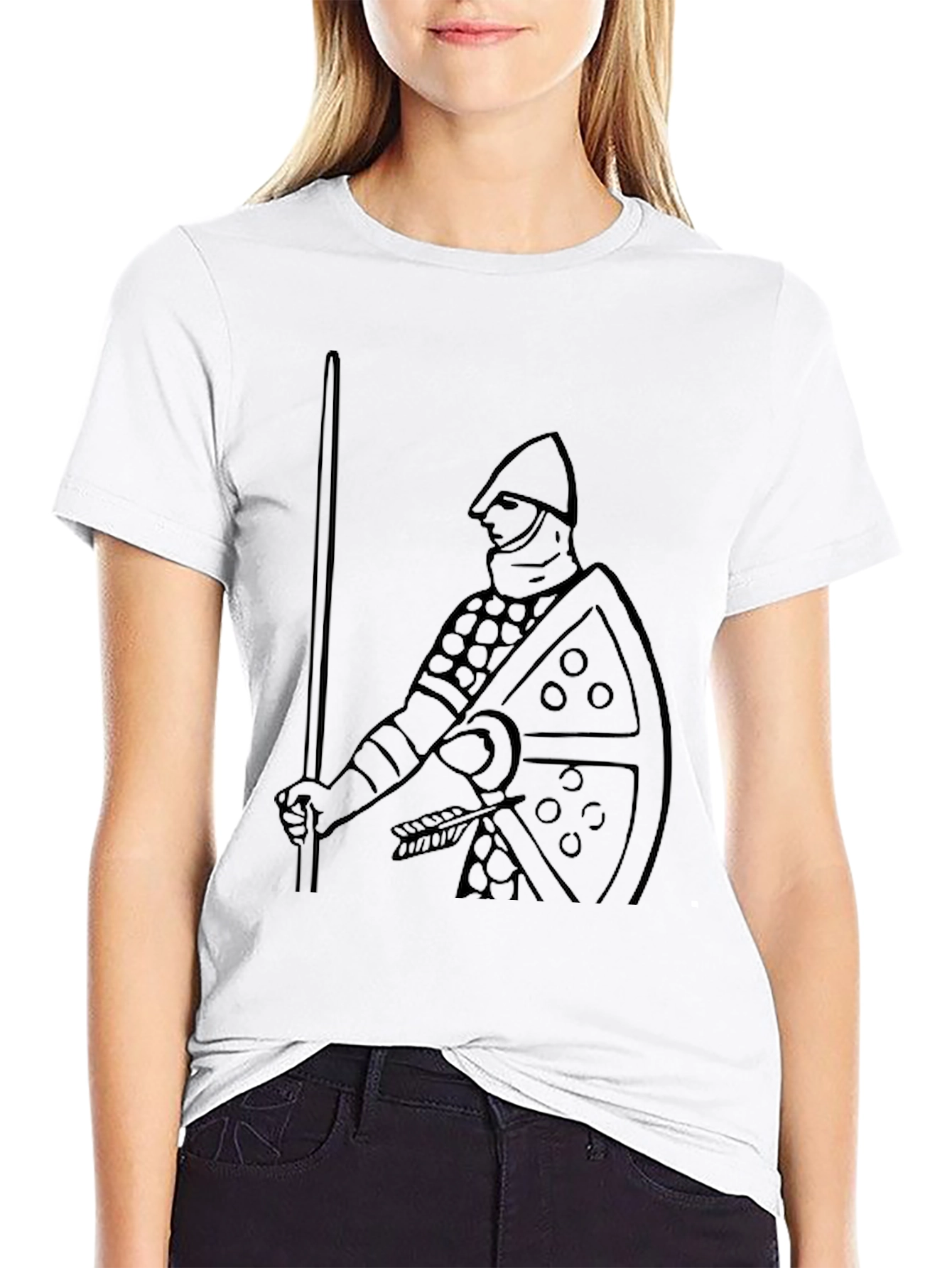 Knight Graphic T-Shirt - Black Cotton Tee