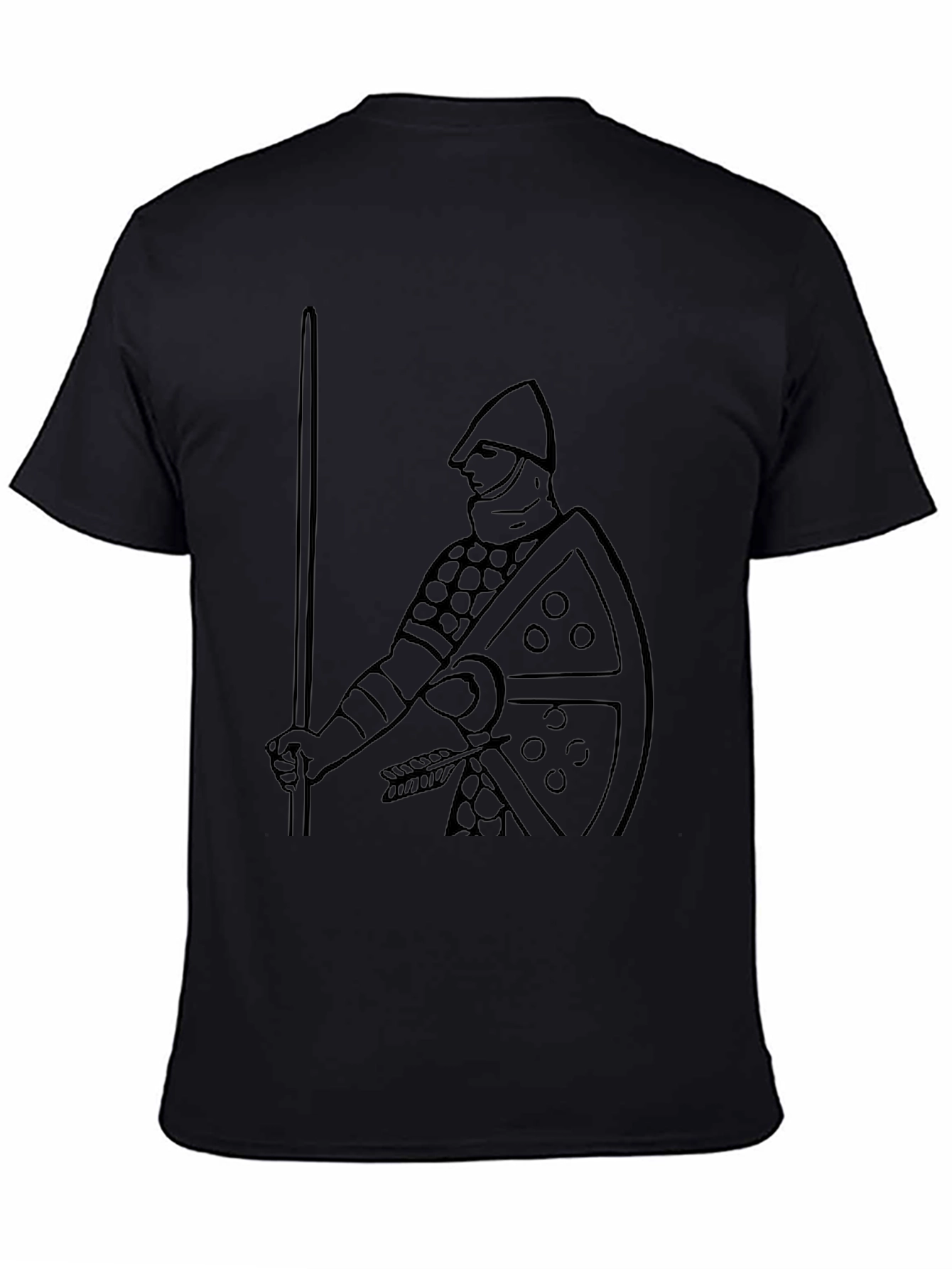 Knight Graphic T-Shirt - Black Cotton Tee
