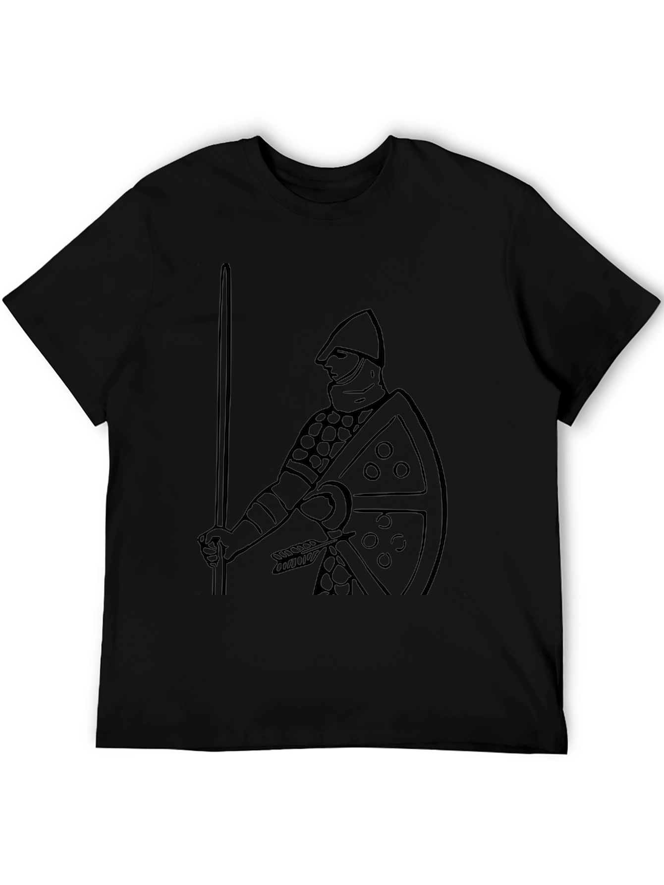 Knight Graphic T-Shirt - Black Cotton Tee