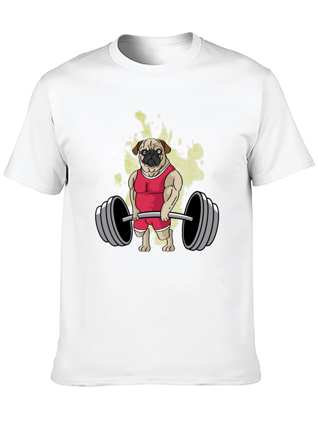 Weightlifting Pug Graphic T-Shirt