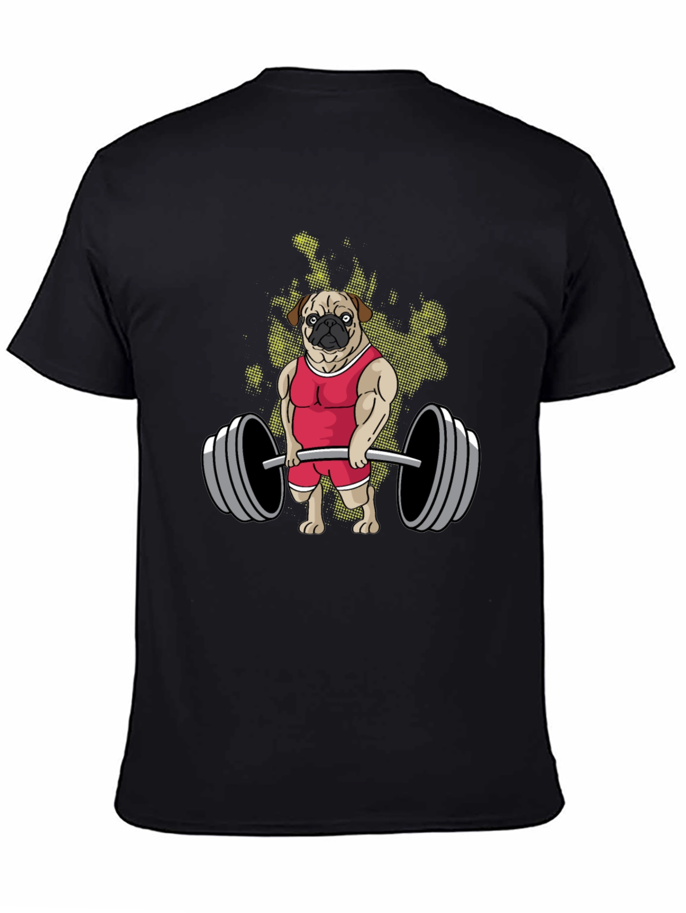 Weightlifting Pug Graphic T-Shirt