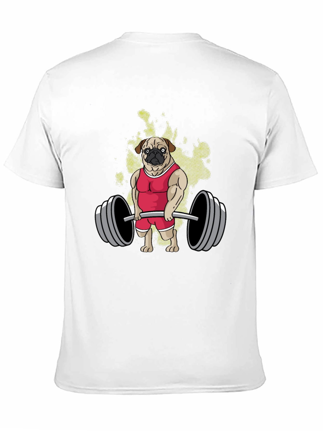 Weightlifting Pug Graphic T-Shirt