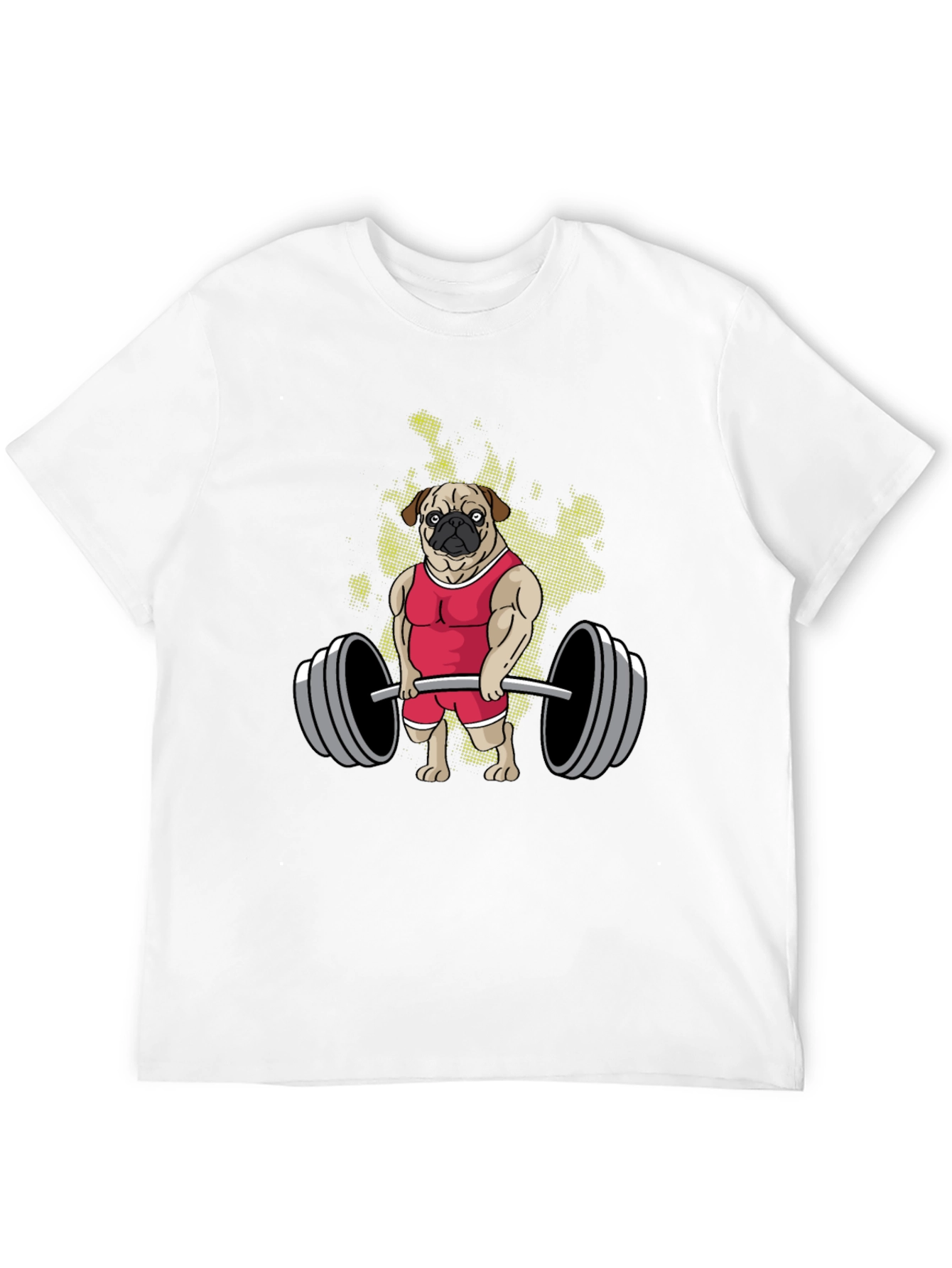Weightlifting Pug Graphic T-Shirt