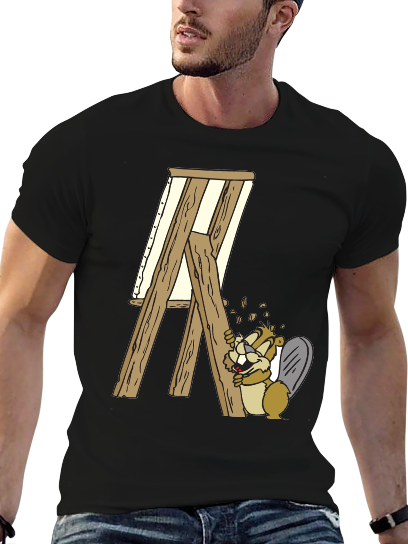 Beaver Artist Graphic T-Shirt