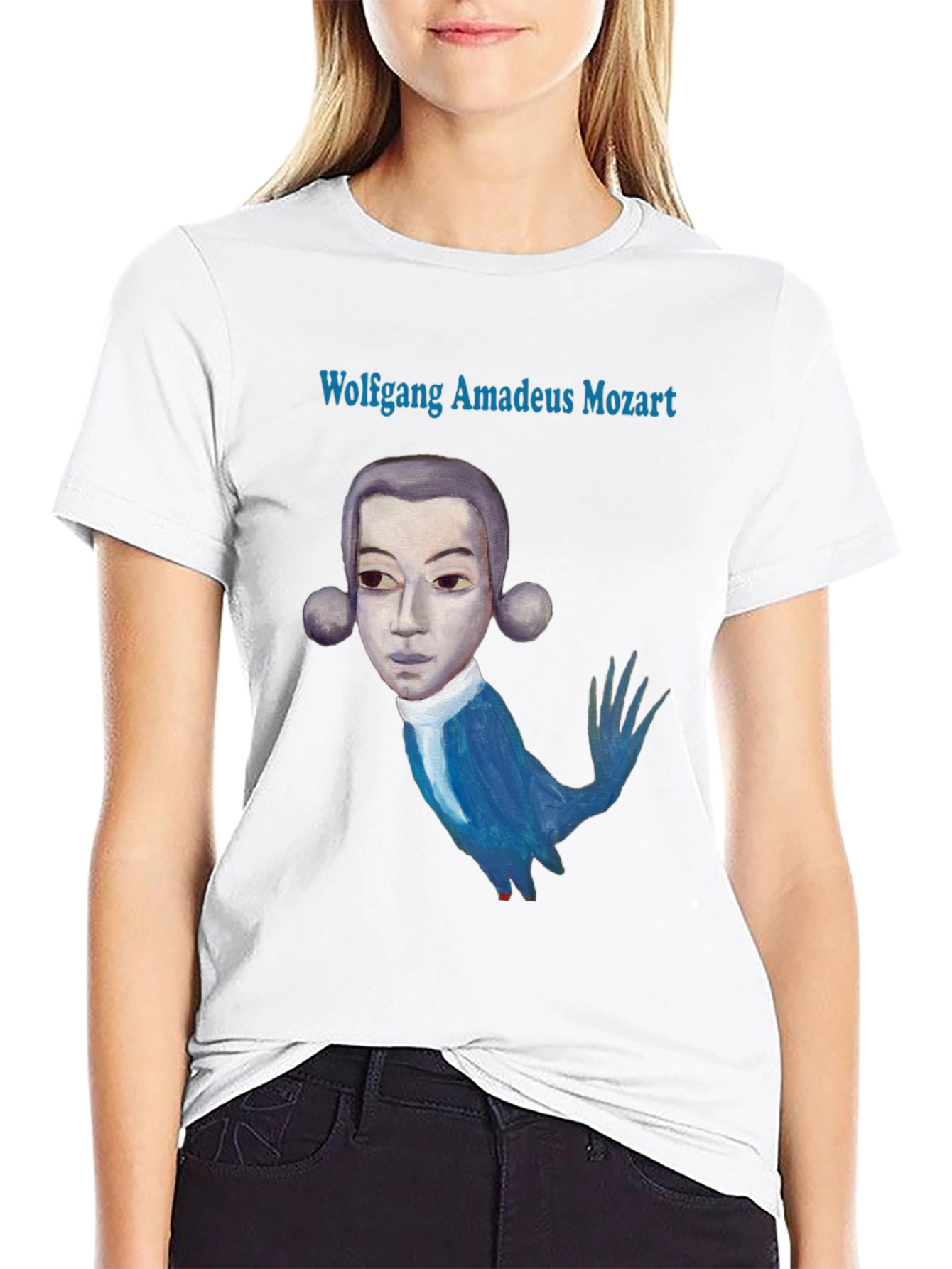 Wolfgang Amadeus Mozart Graphic T-Shirt - Black
