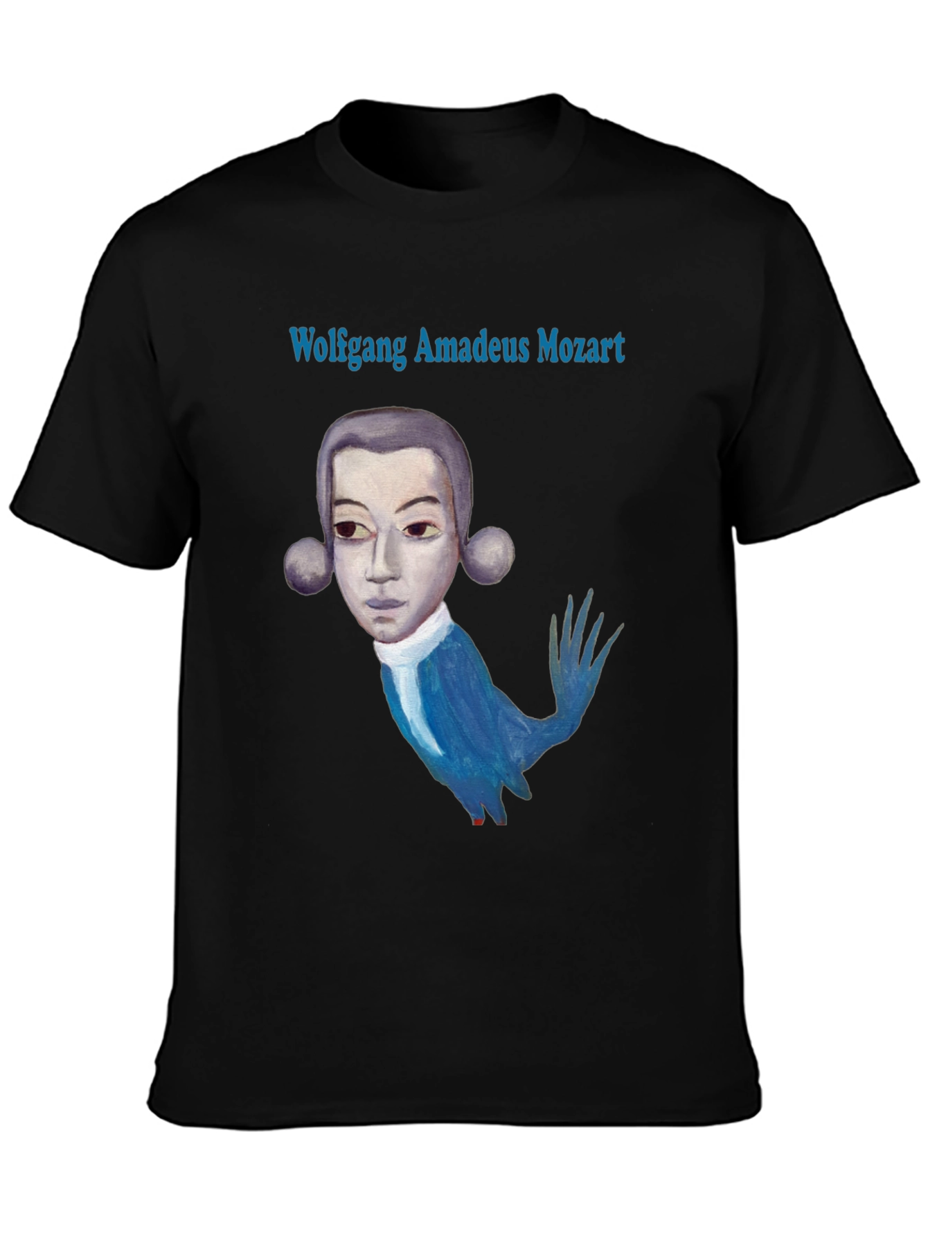 Wolfgang Amadeus Mozart Graphic T-Shirt - Black