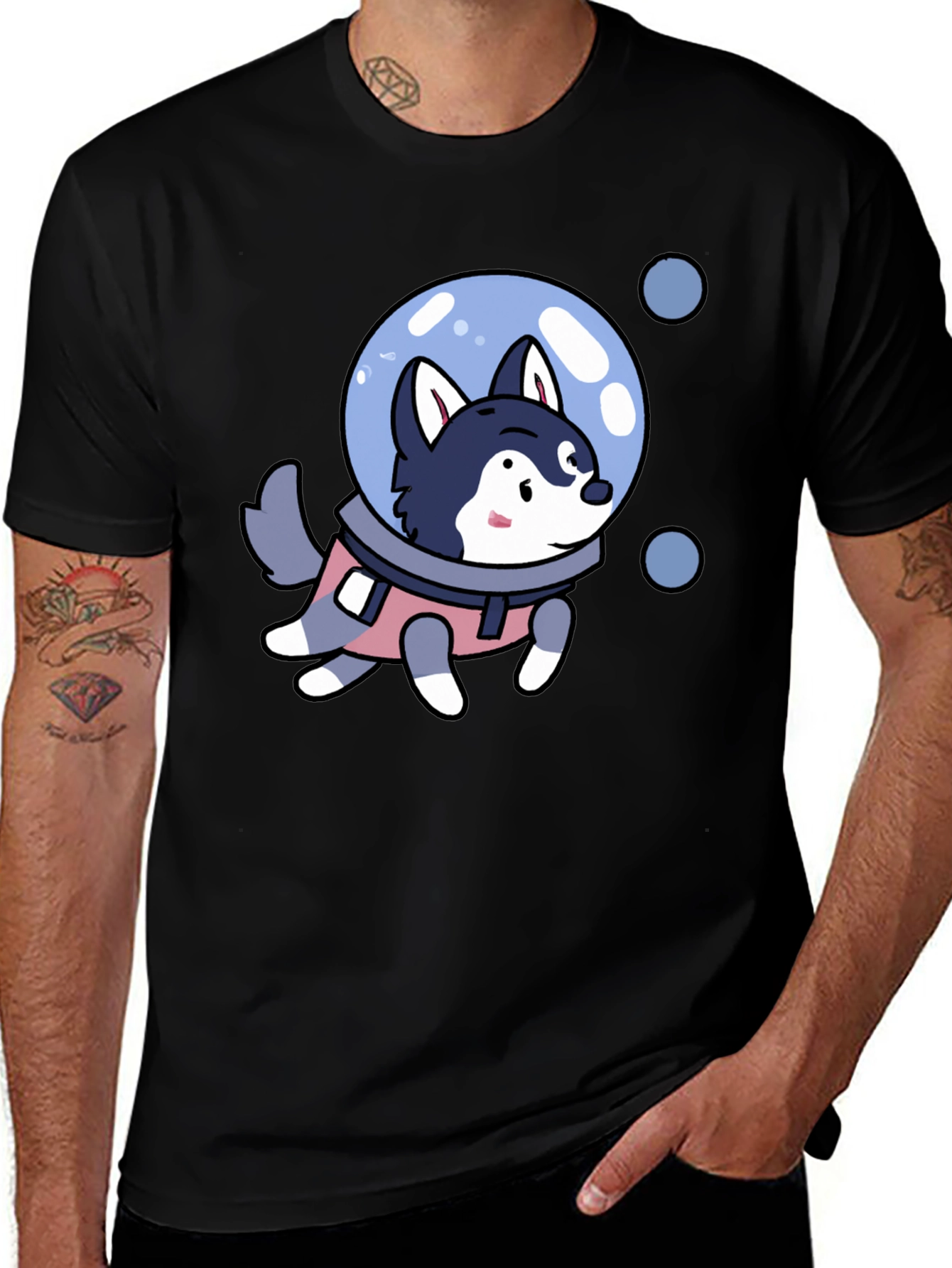Husky Astronaut T-Shirt - Space Dog Tee