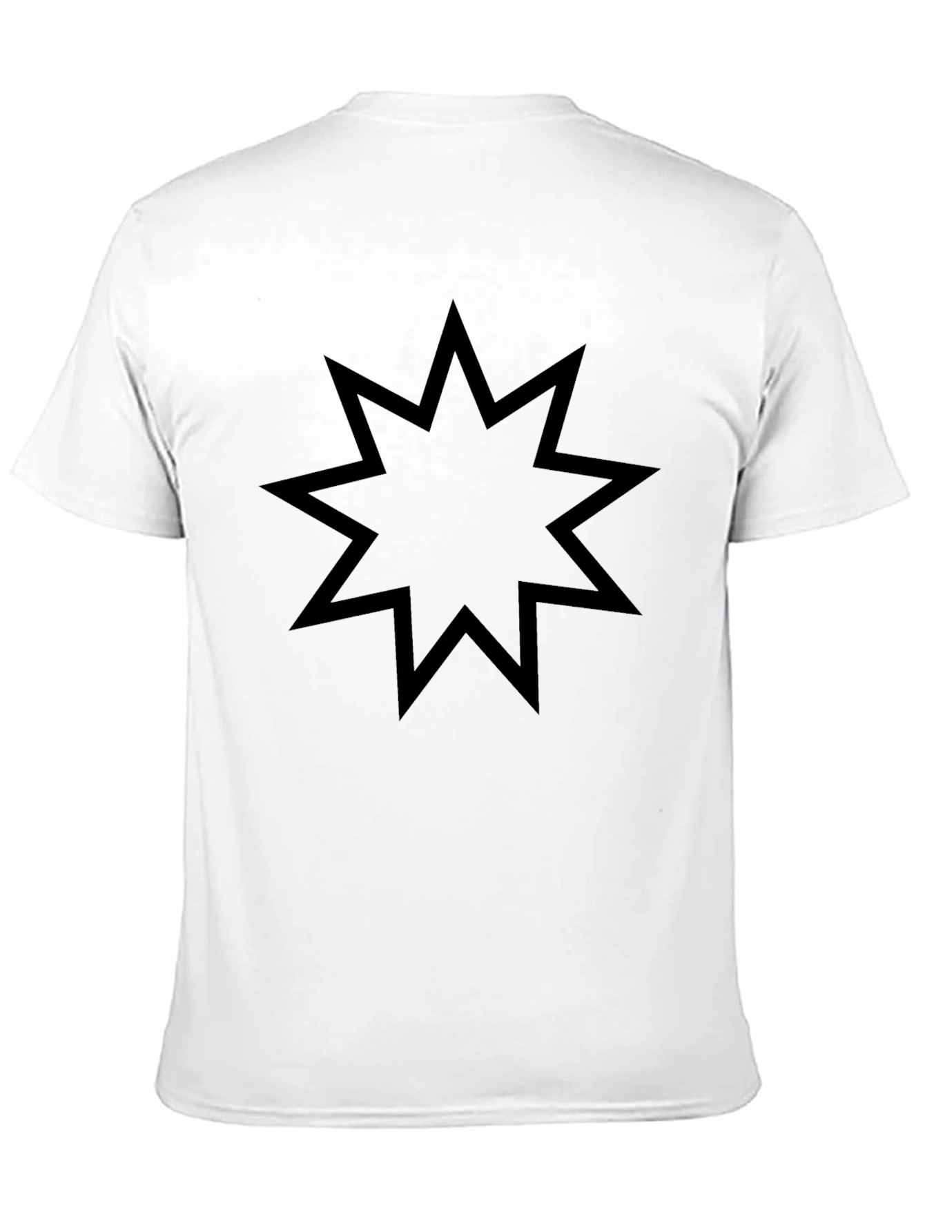 Black T-Shirt with Nine Pointed Star