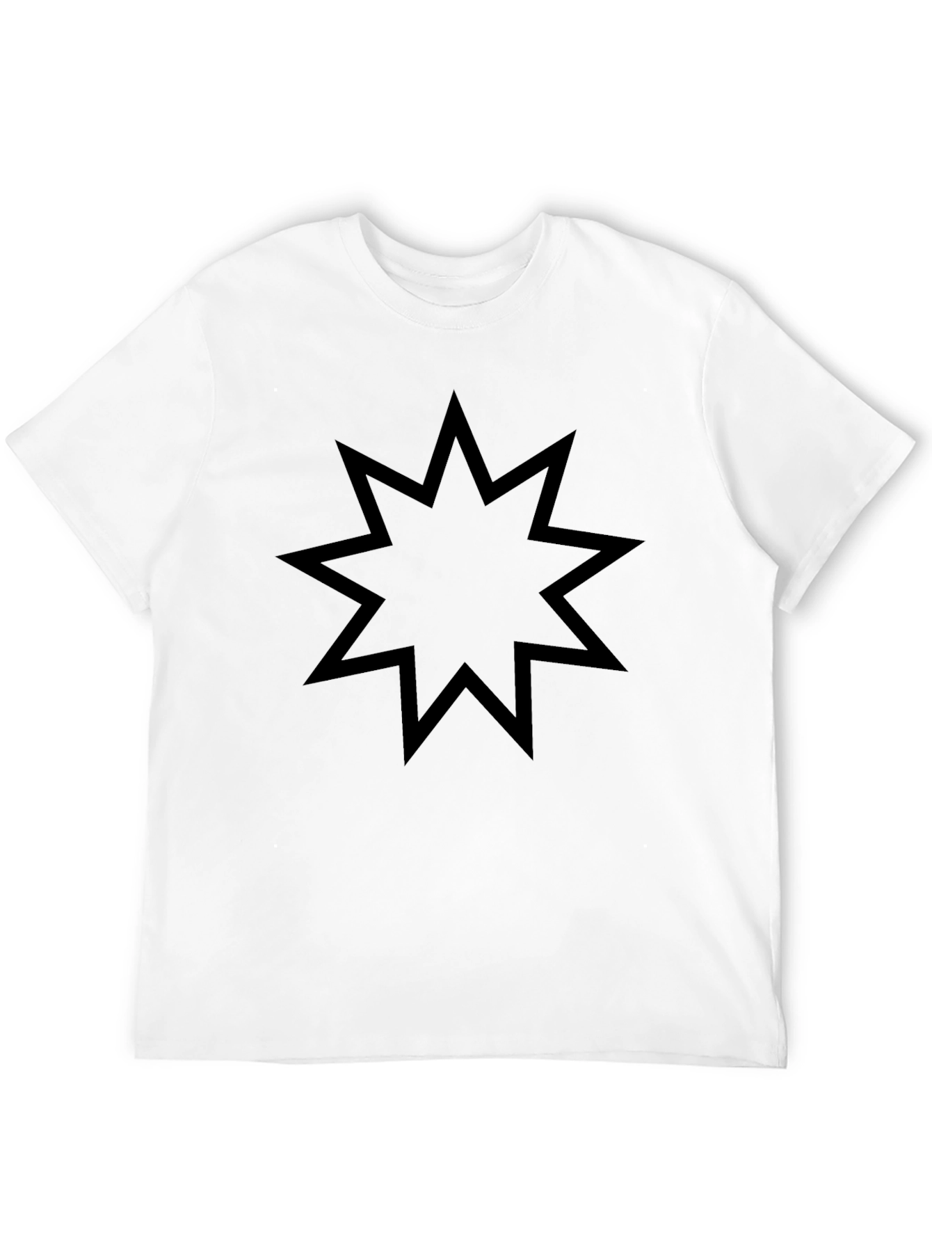 Black T-Shirt with Nine Pointed Star