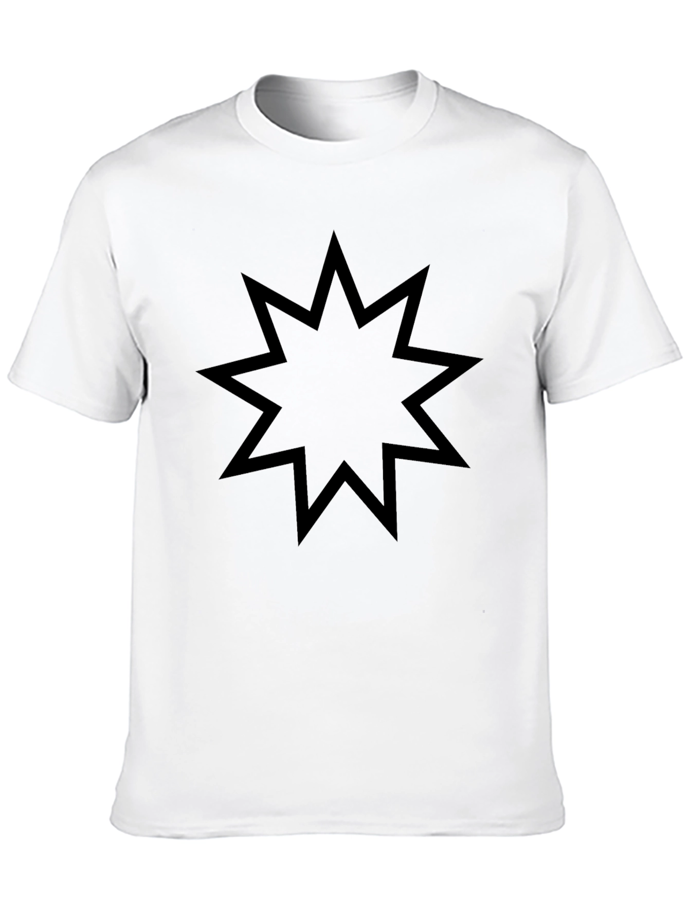 Black T-Shirt with Nine Pointed Star