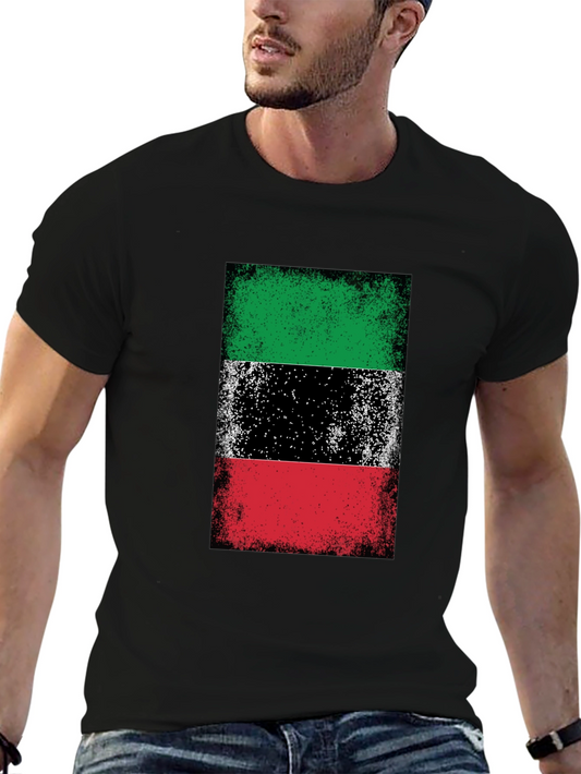 Kuwait Flag T-Shirt Grunge Style