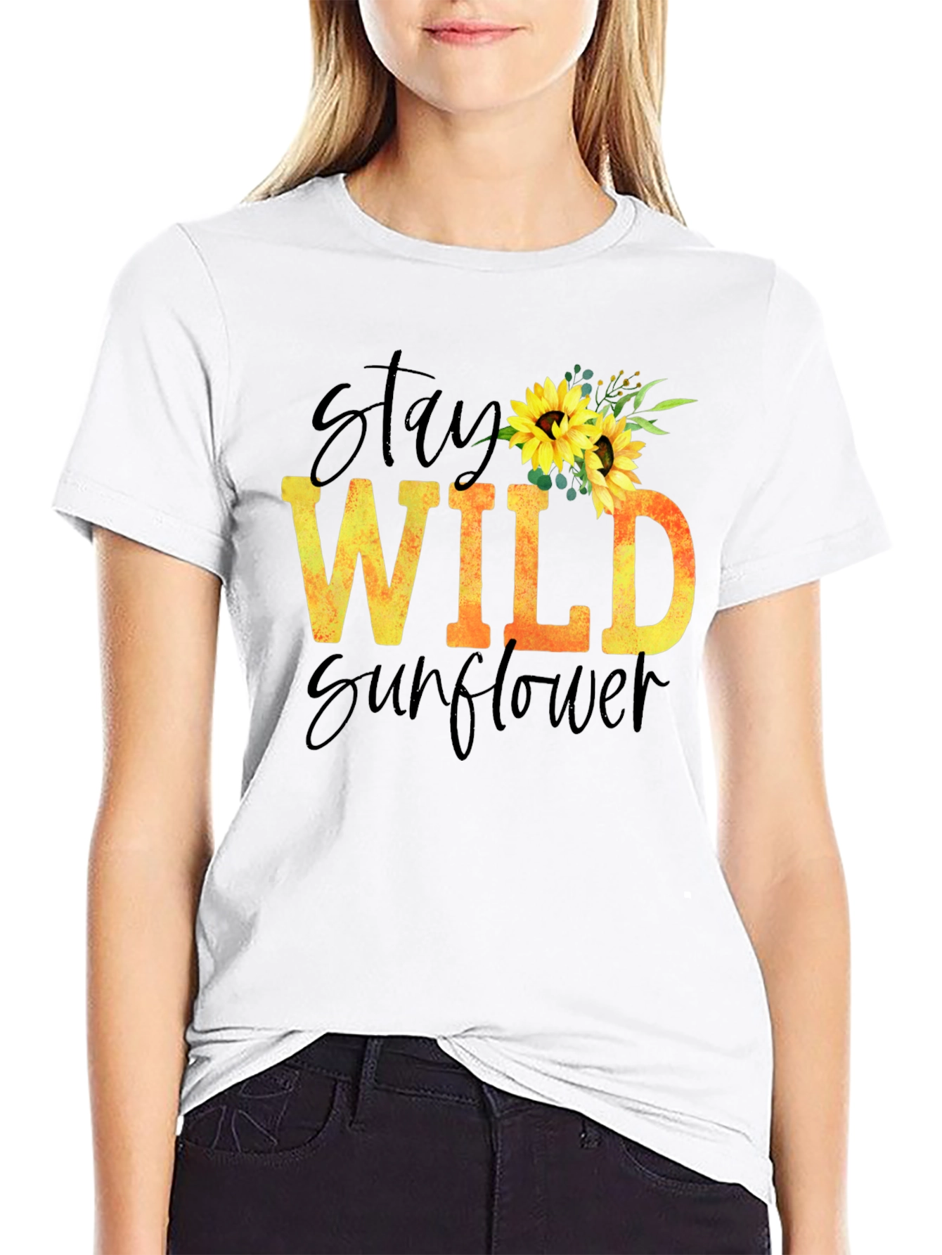 Stay Wild Sunflower Graphic T-Shirt