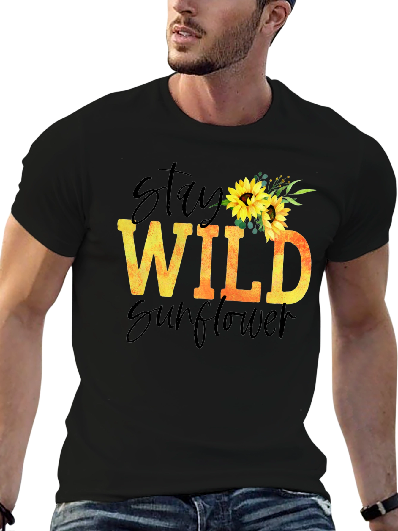 Stay Wild Sunflower Graphic T-Shirt