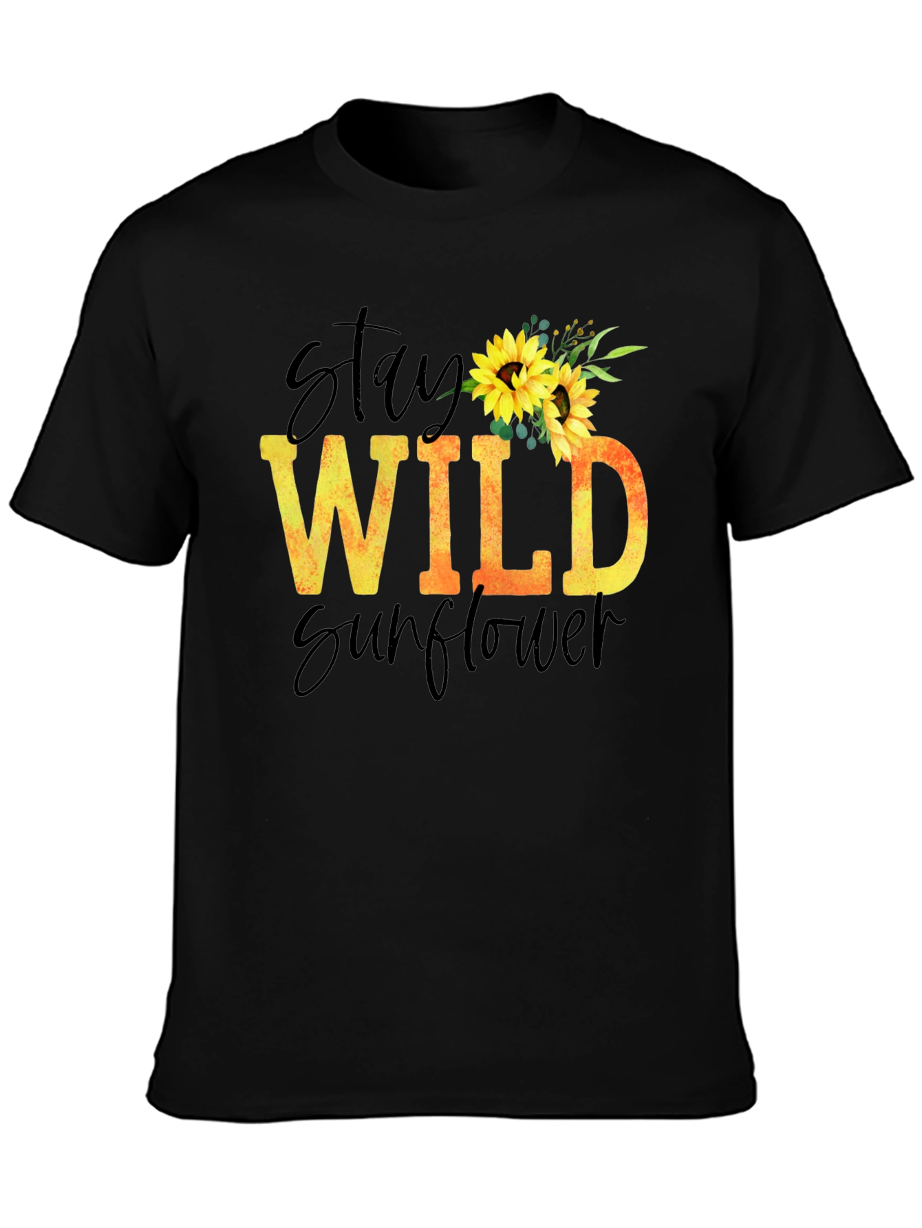Stay Wild Sunflower Graphic T-Shirt