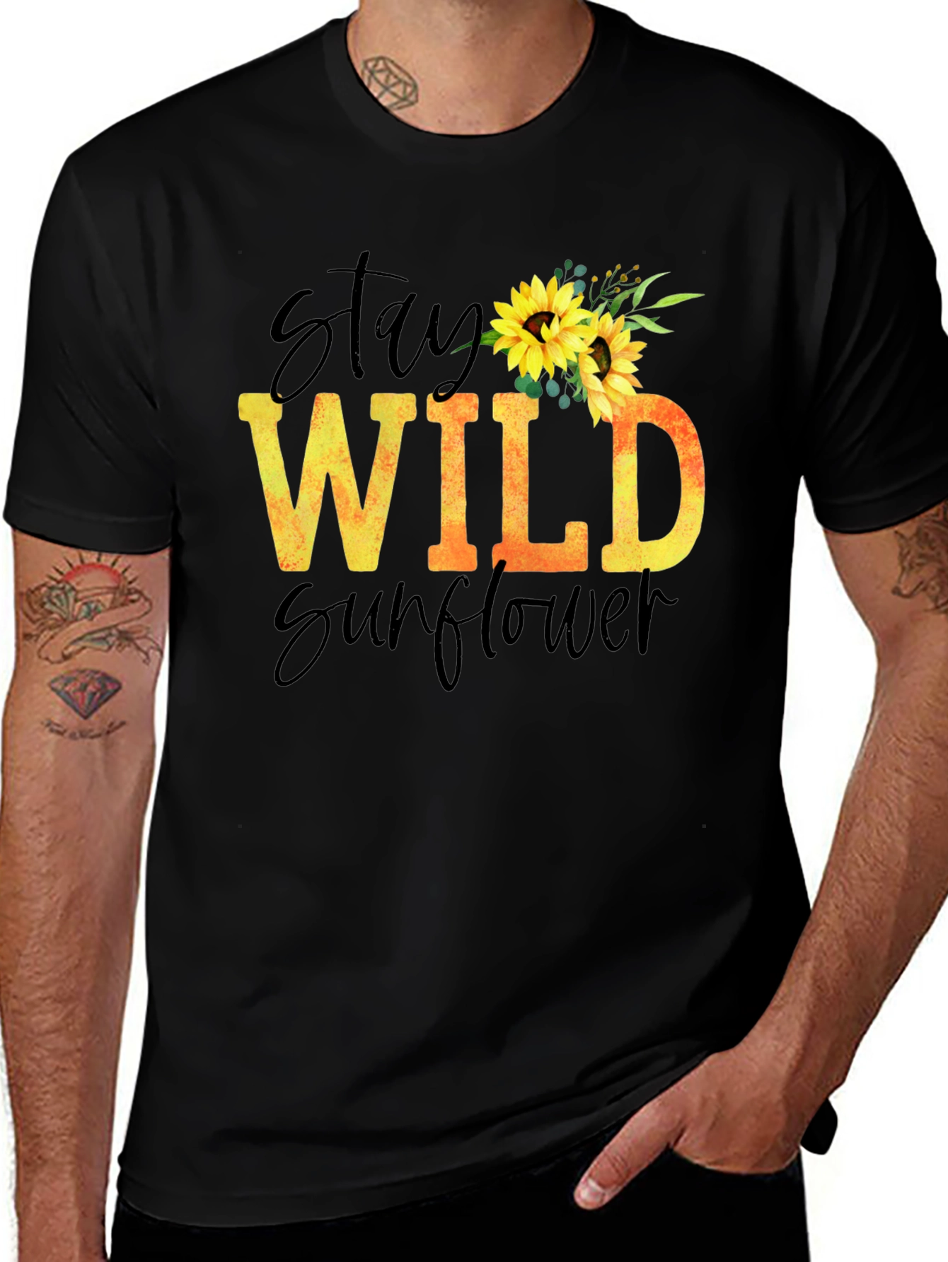 Stay Wild Sunflower Graphic T-Shirt