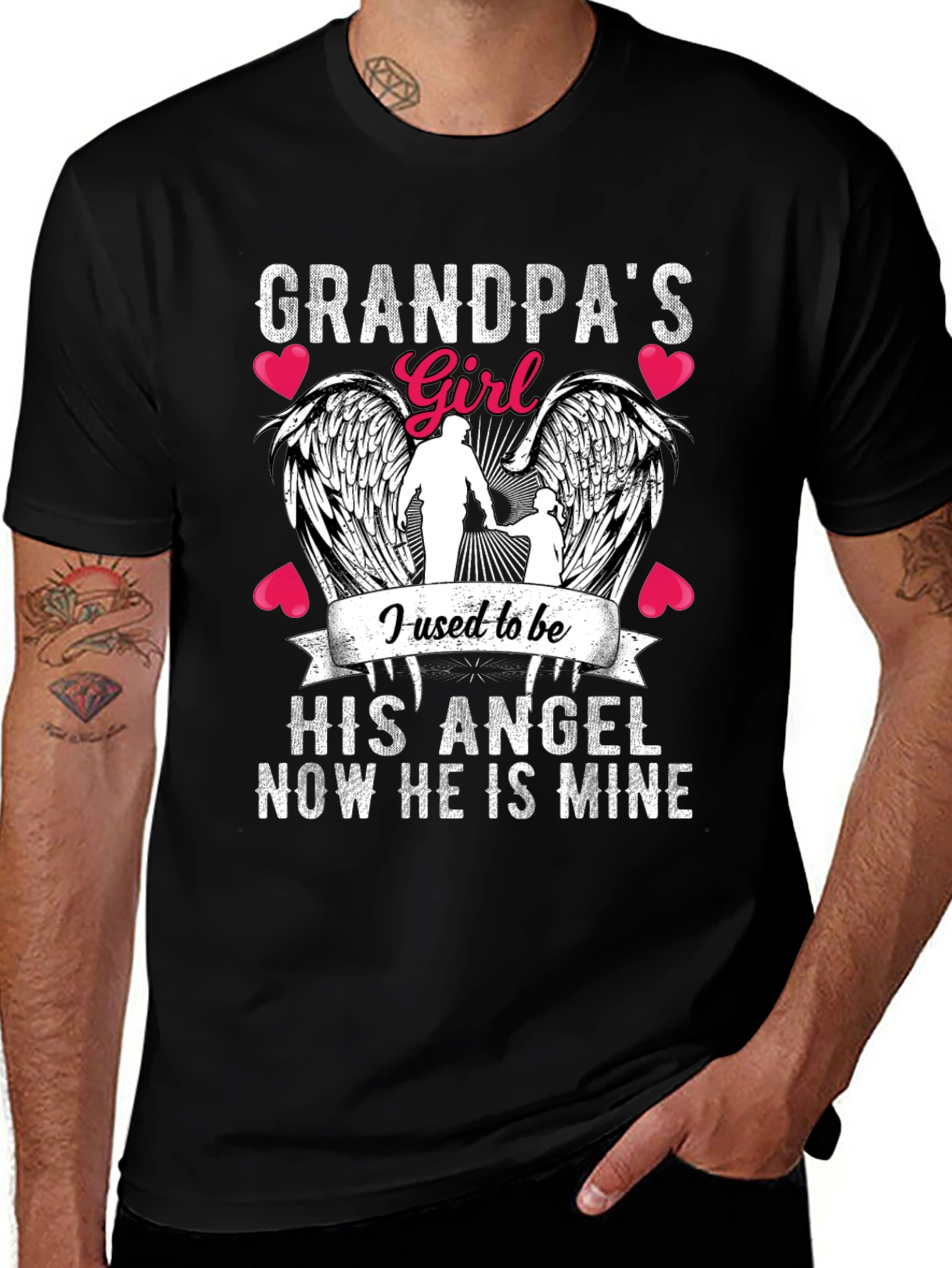 Grandpas Girl Angel Wings T-Shirt