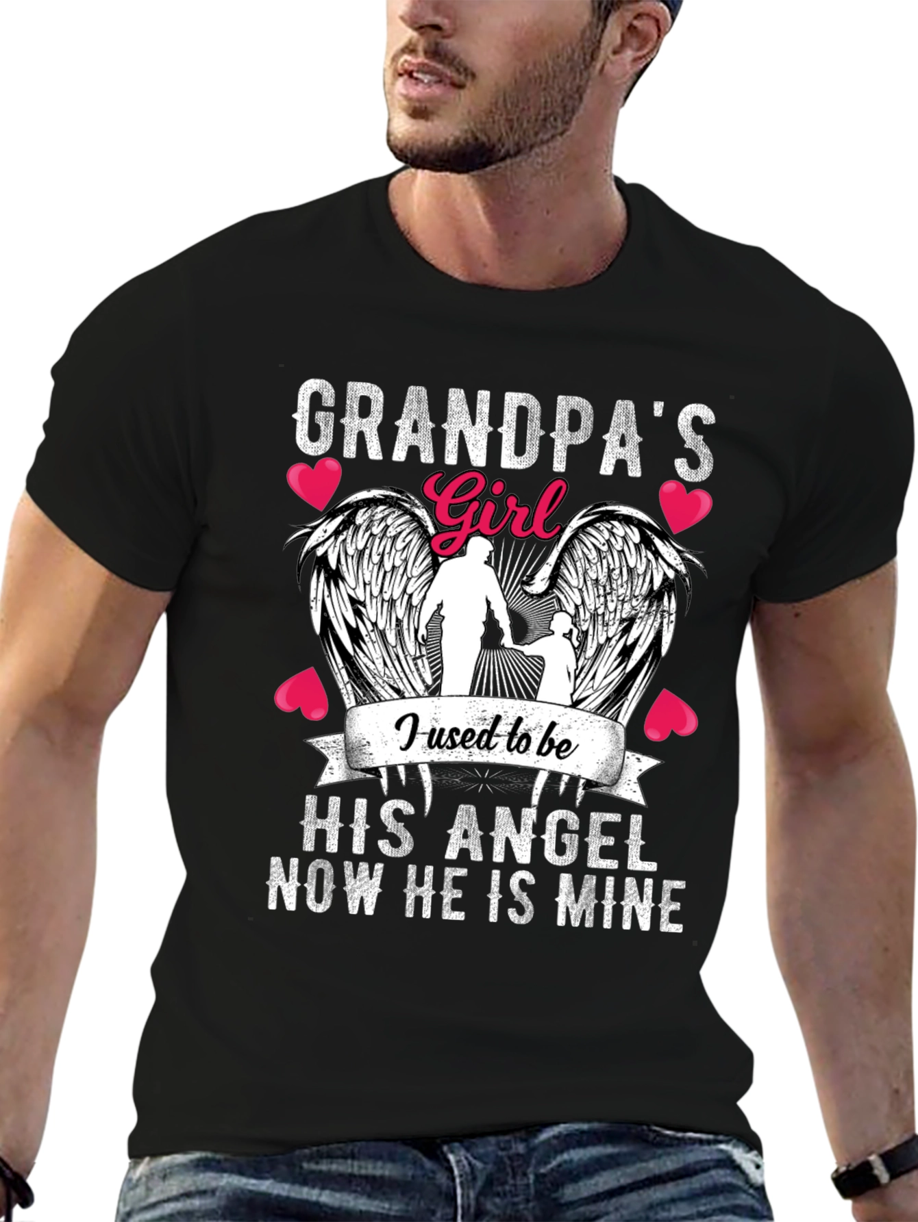 Grandpas Girl Angel Wings T-Shirt