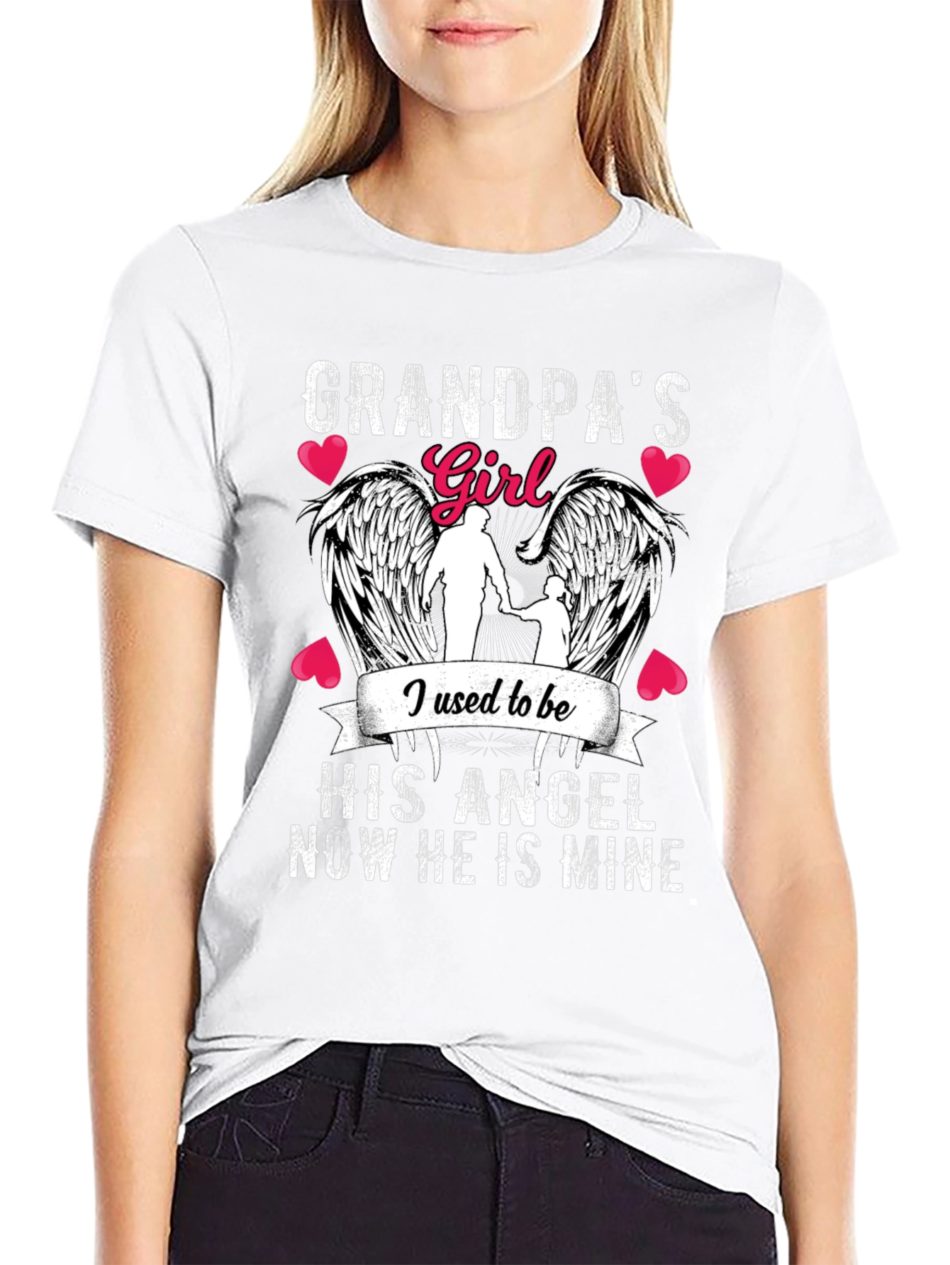 Grandpas Girl Angel Wings T-Shirt