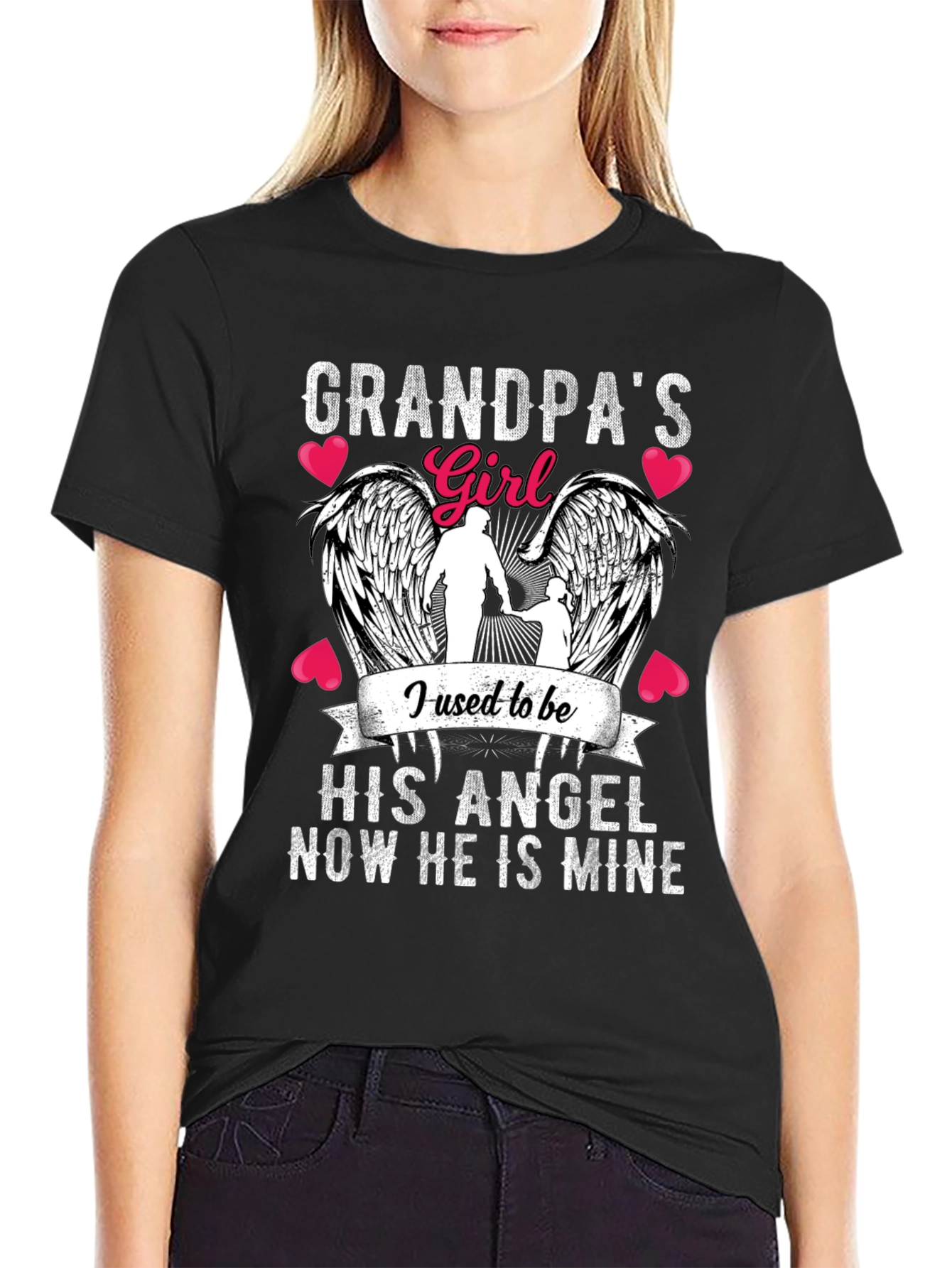 Grandpas Girl Angel Wings T-Shirt