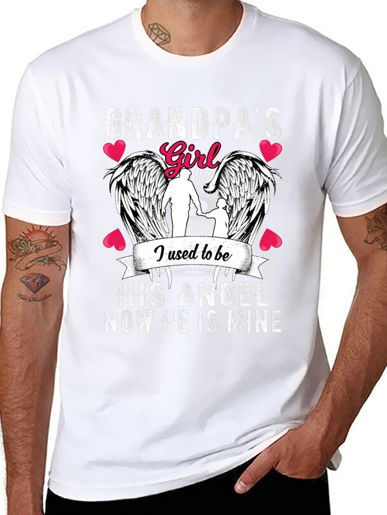 Grandpas Girl Angel Wings T-Shirt
