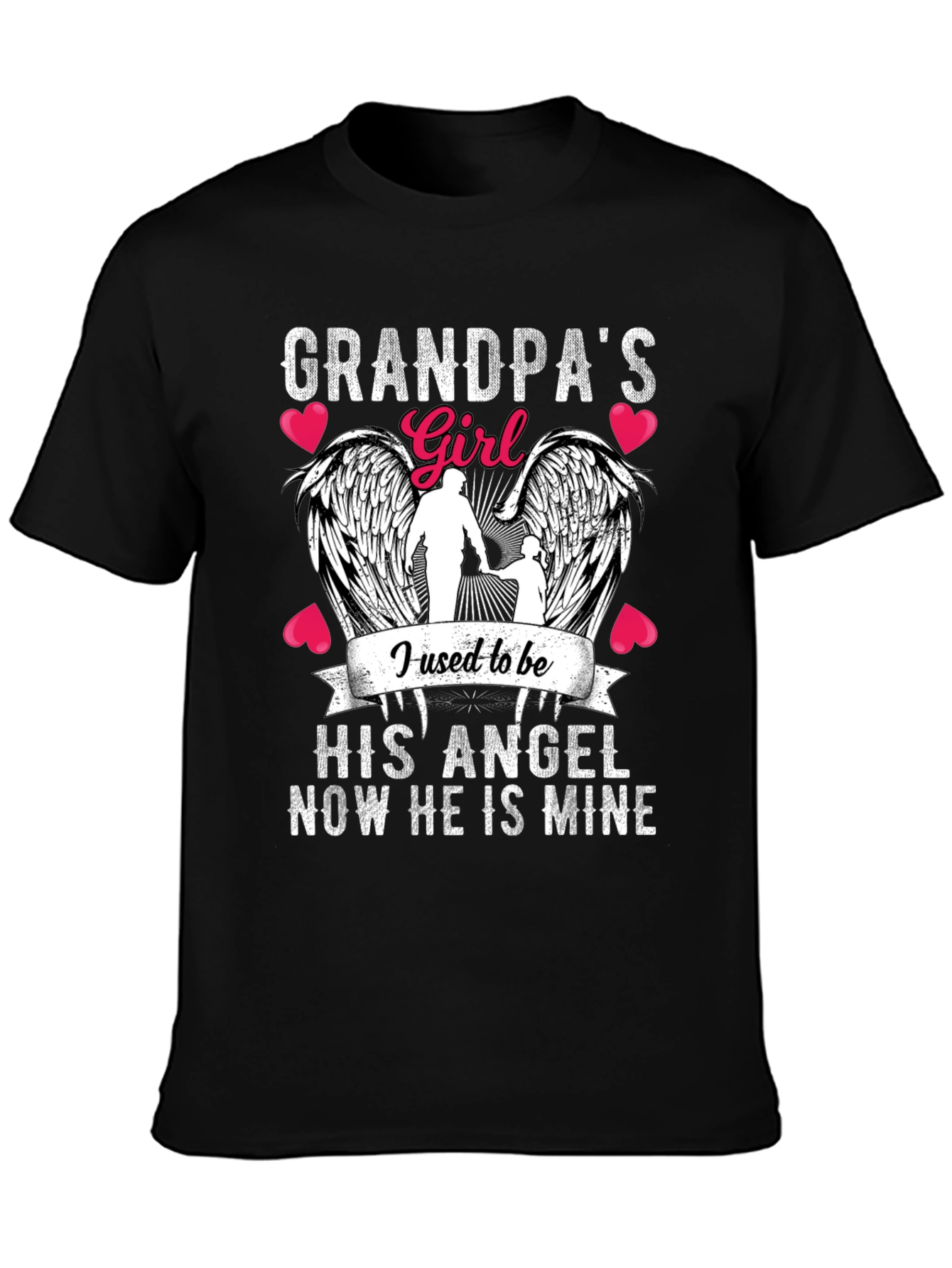 Grandpas Girl Angel Wings T-Shirt