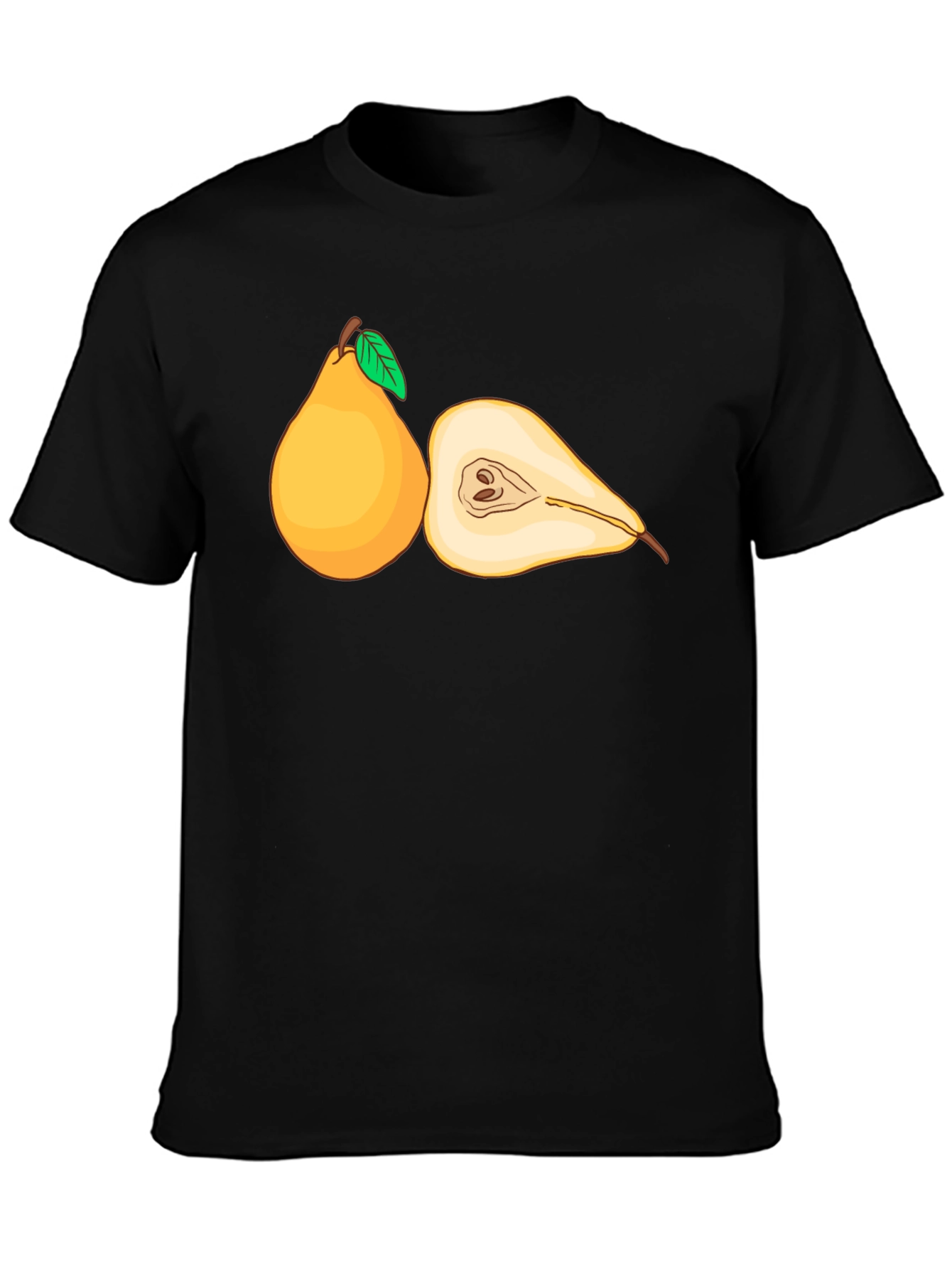 Pear Graphic Black T-Shirt