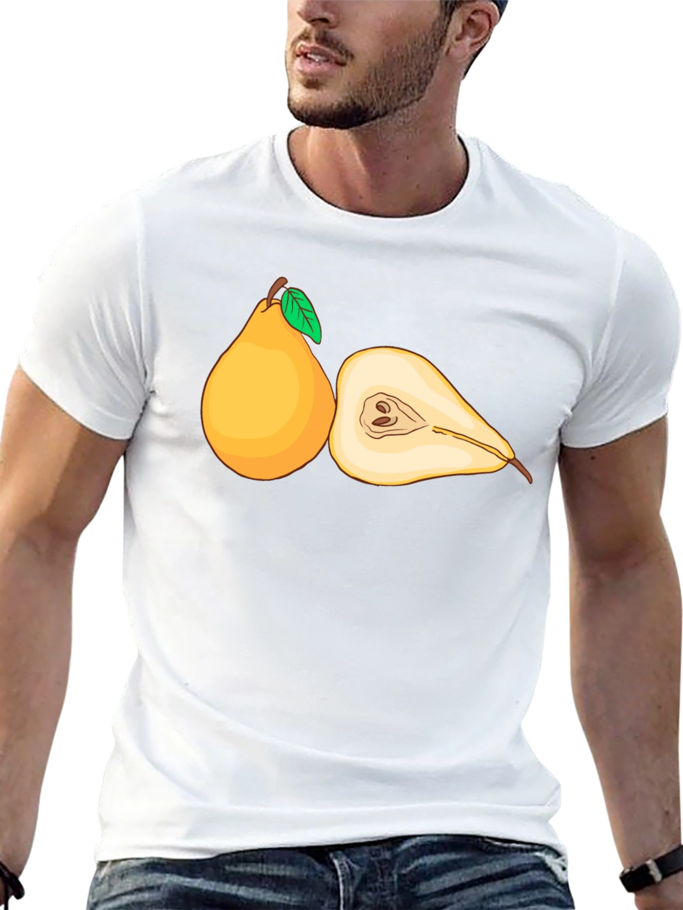 Pear Graphic Black T-Shirt