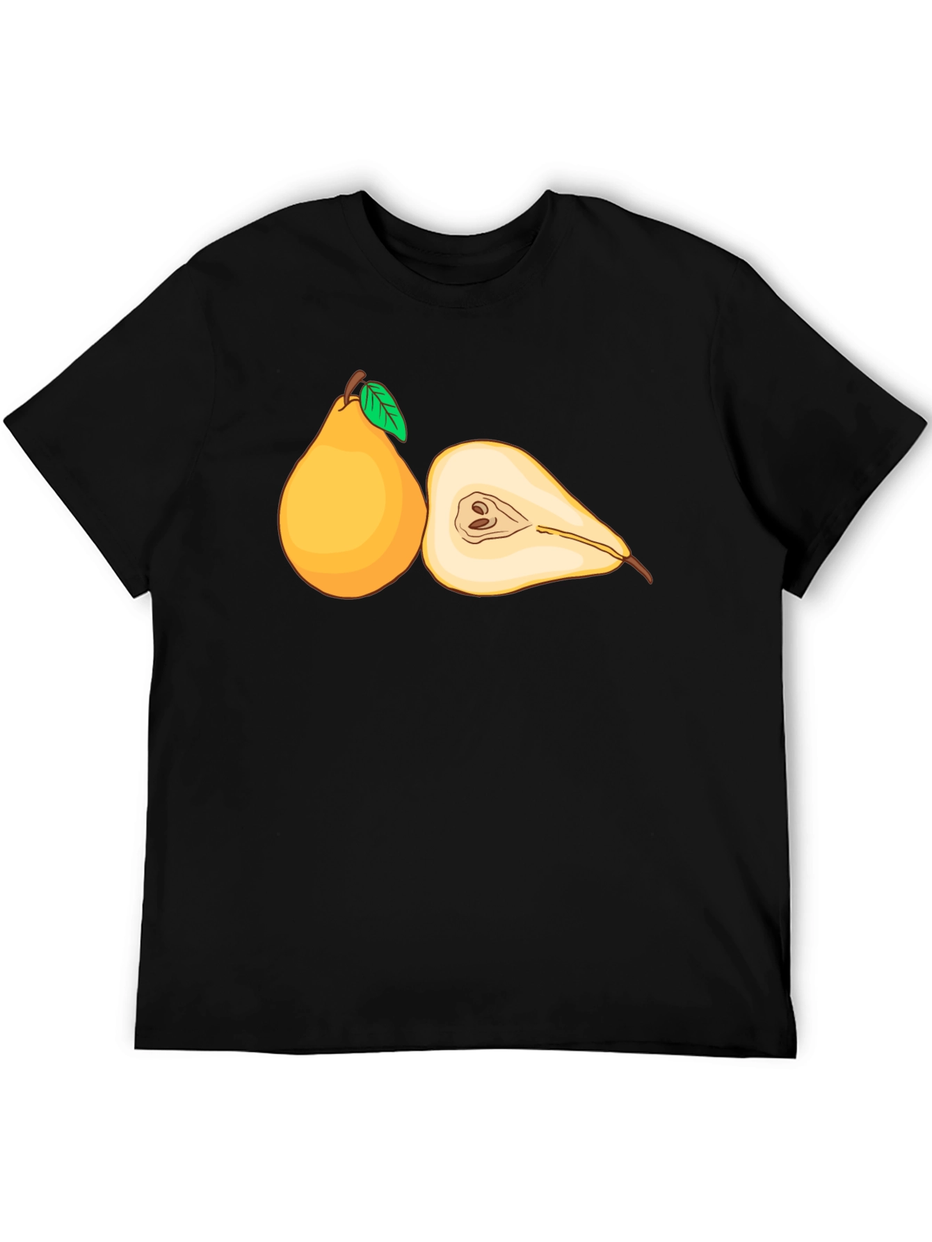 Pear Graphic Black T-Shirt