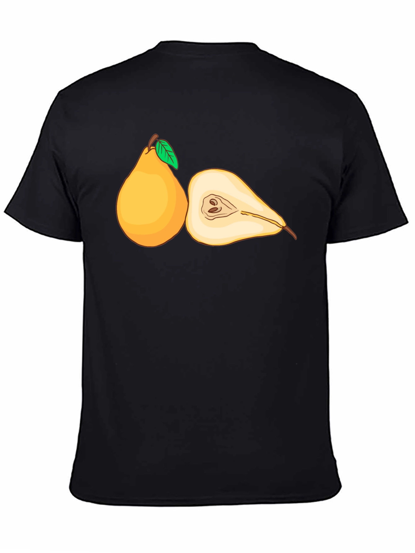 Pear Graphic Black T-Shirt