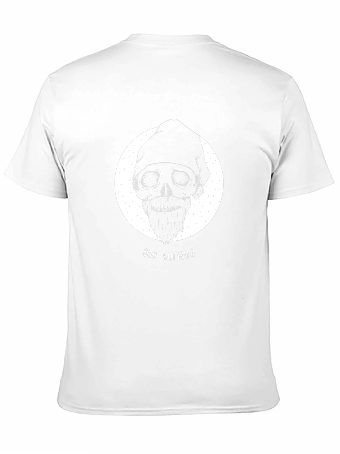 Bah Humbug Skull Graphic Tee - Mens Black T-Shirt