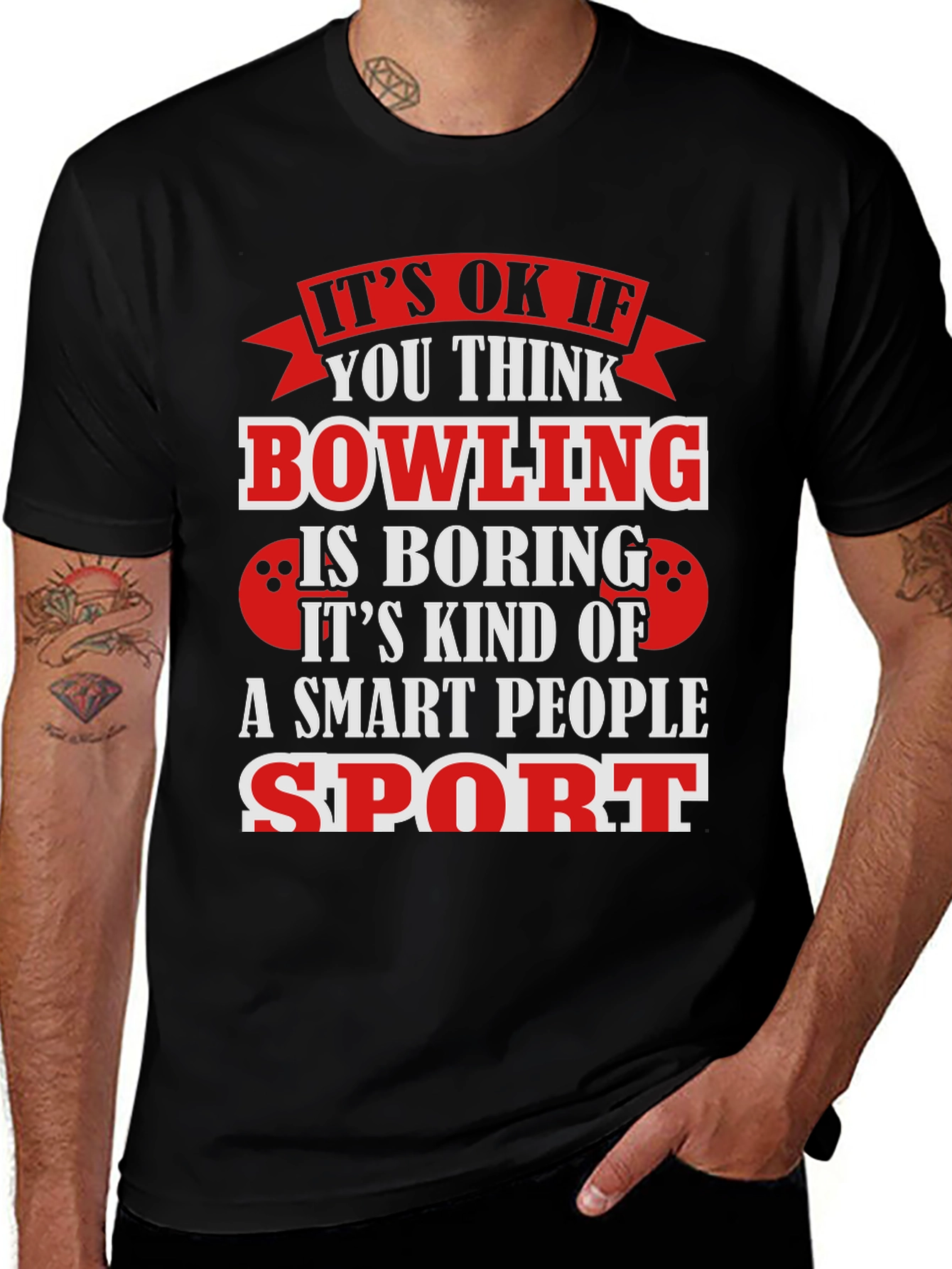 Bowling Smart People Sport Graphic T-Shirt