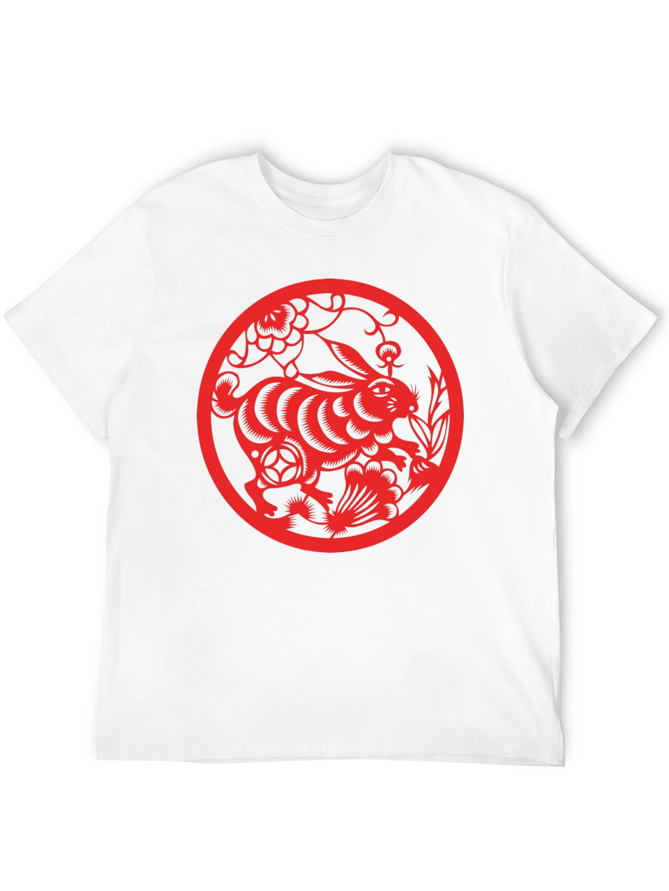 Rabbit Year T-Shirt - Red Chinese Zodiac Design