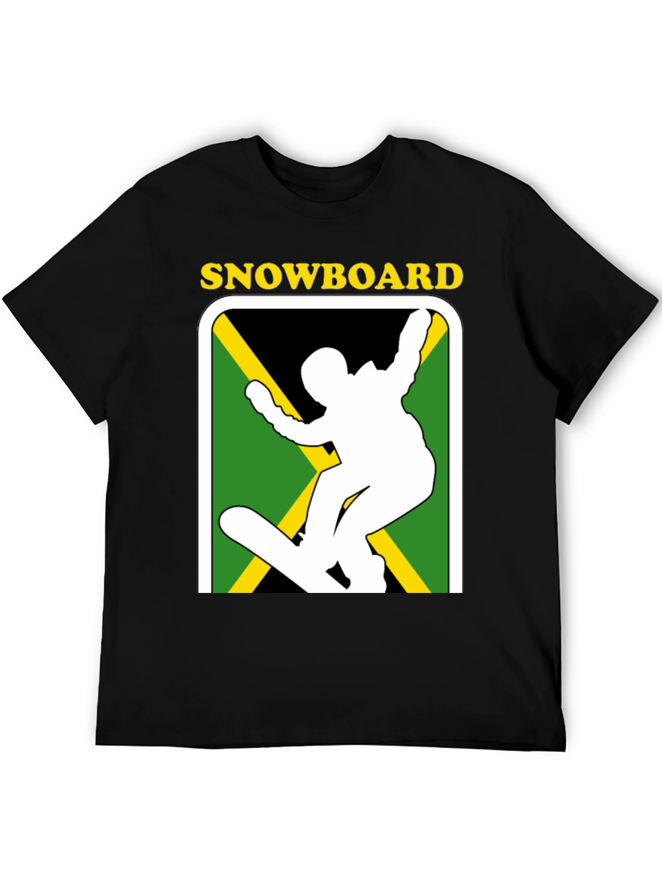Jamaican Snowboard T-Shirt - Black