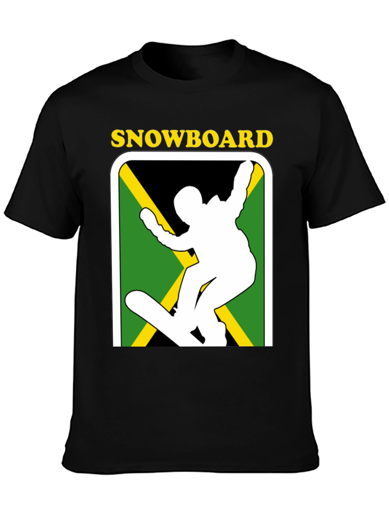 Jamaican Snowboard T-Shirt - Black