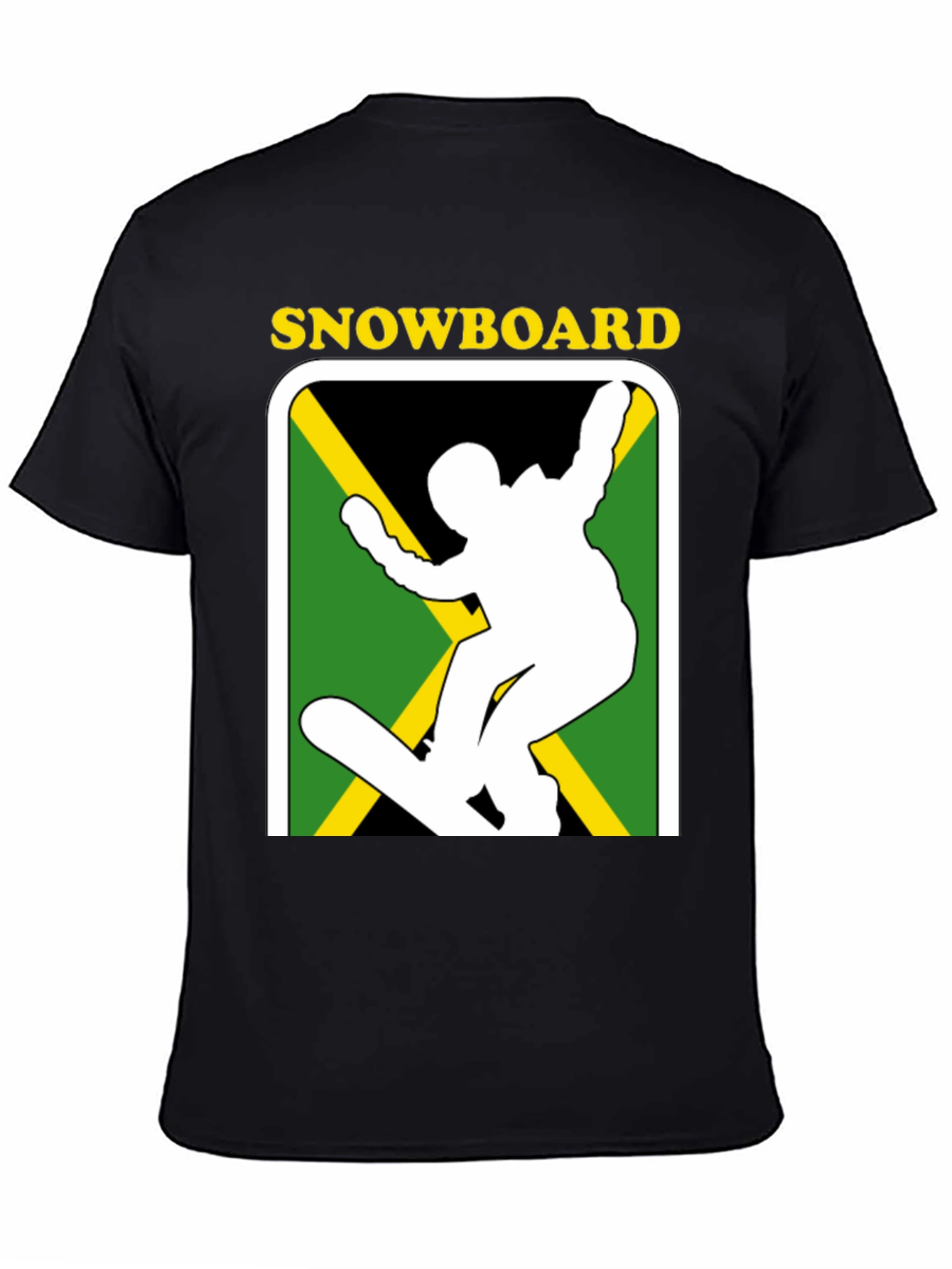 Jamaican Snowboard T-Shirt - Black