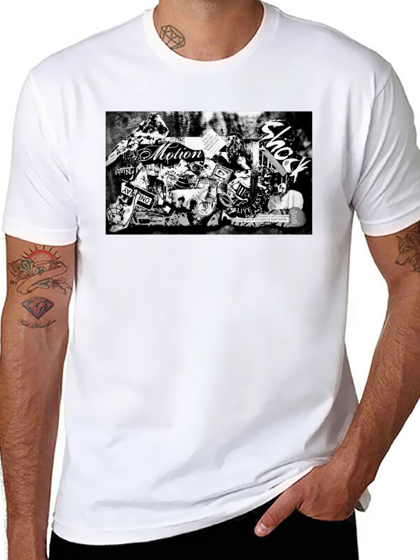 Motion Shock Black Graphic T-Shirt