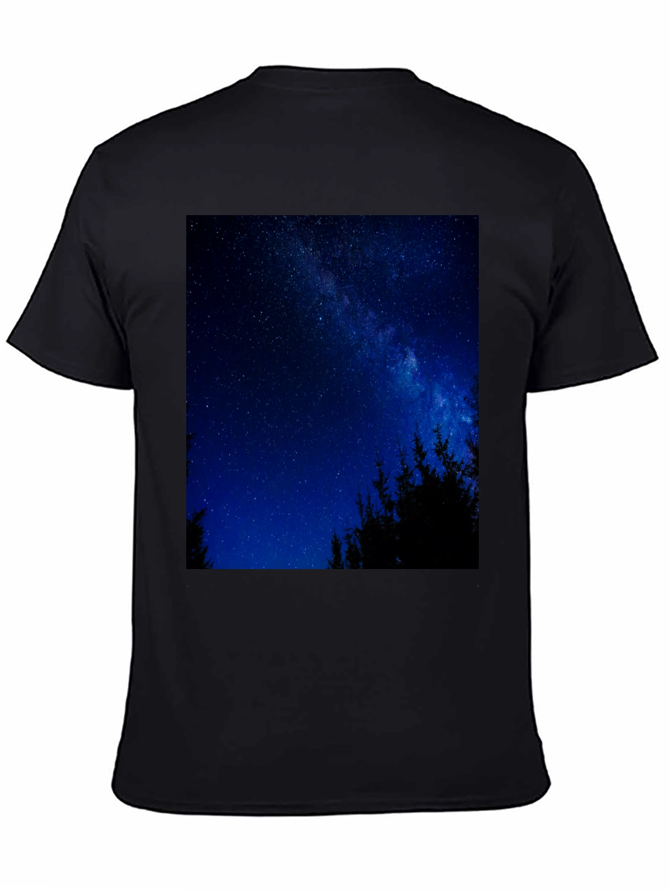 Starry Night Sky Graphic Tee - Mens Black T-Shirt