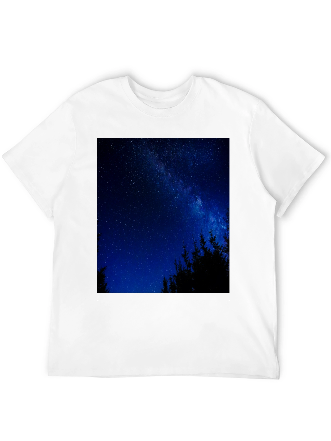 Starry Night Sky Graphic Tee - Mens Black T-Shirt