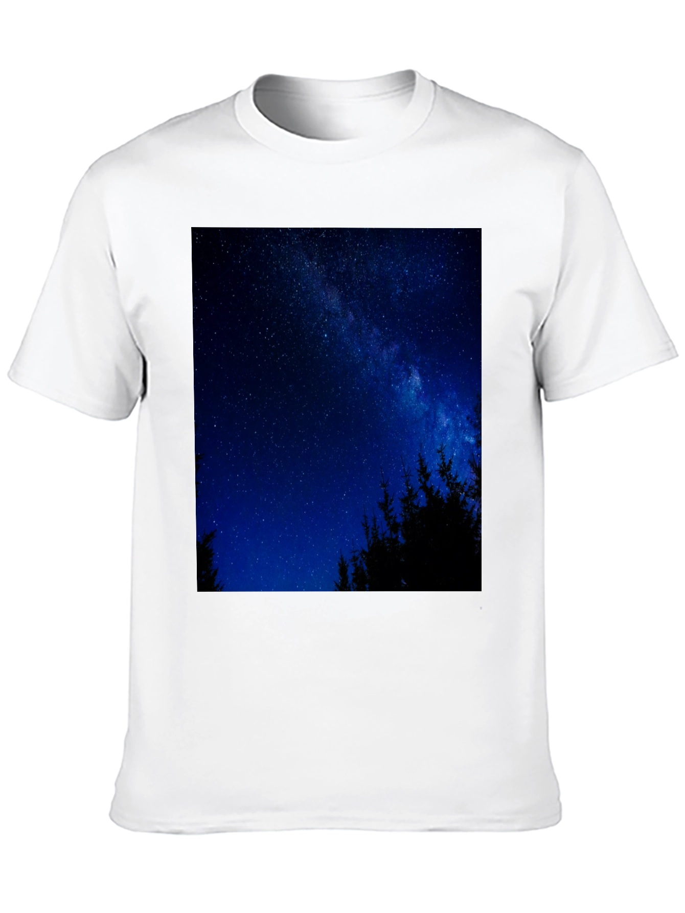 Starry Night Sky Graphic Tee - Mens Black T-Shirt